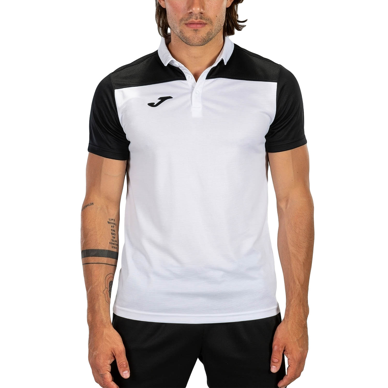 Joma Crew III Polo - White/Black