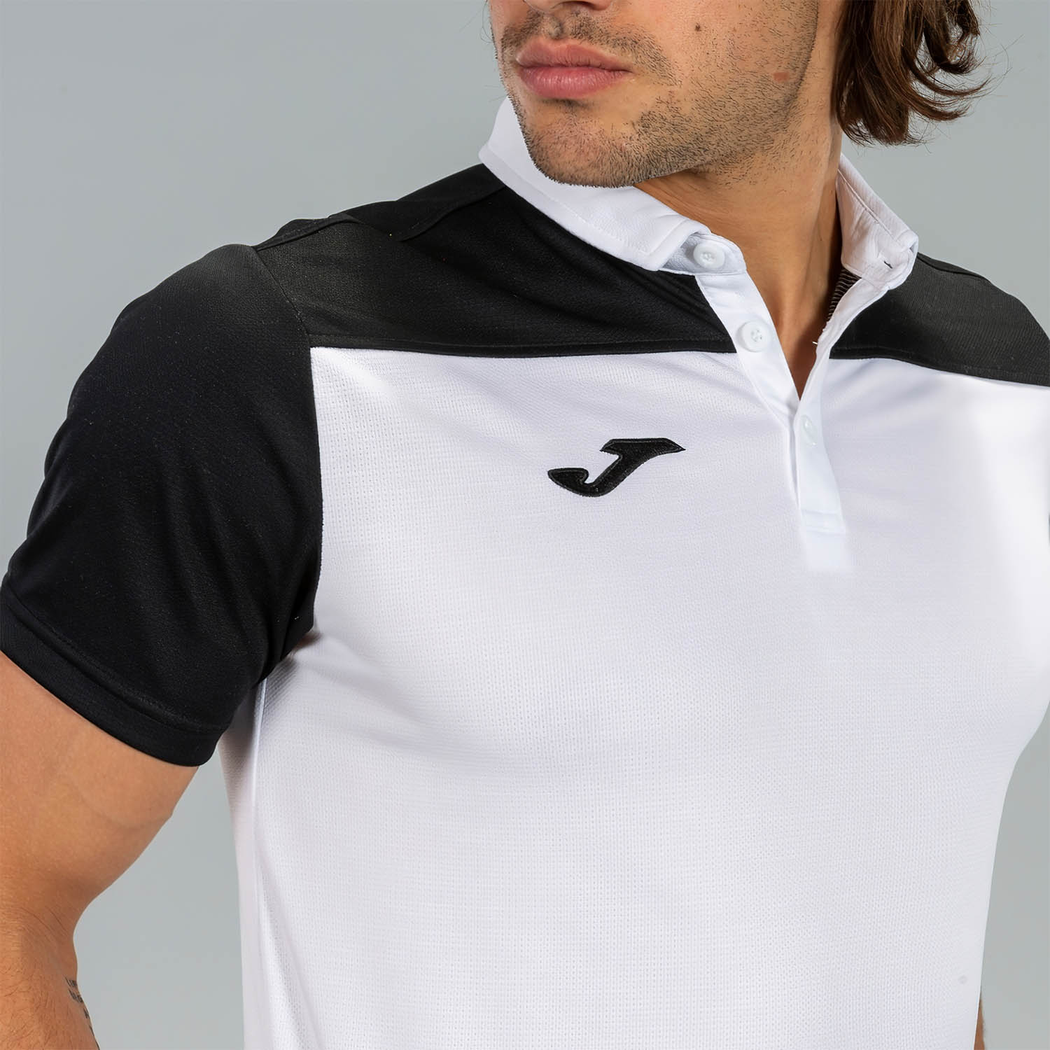 Joma Crew III Polo - White/Black