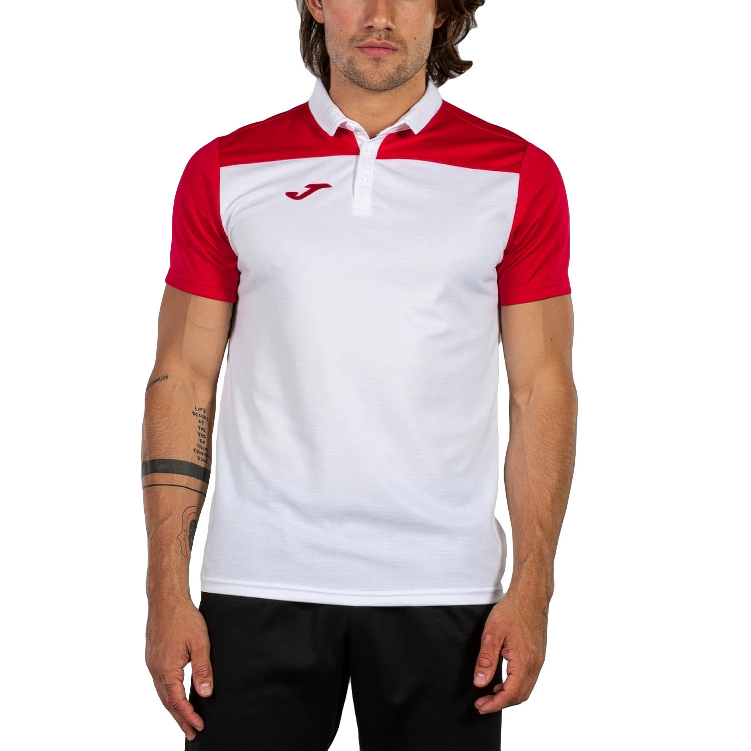 Joma Crew III Polo - White/Red