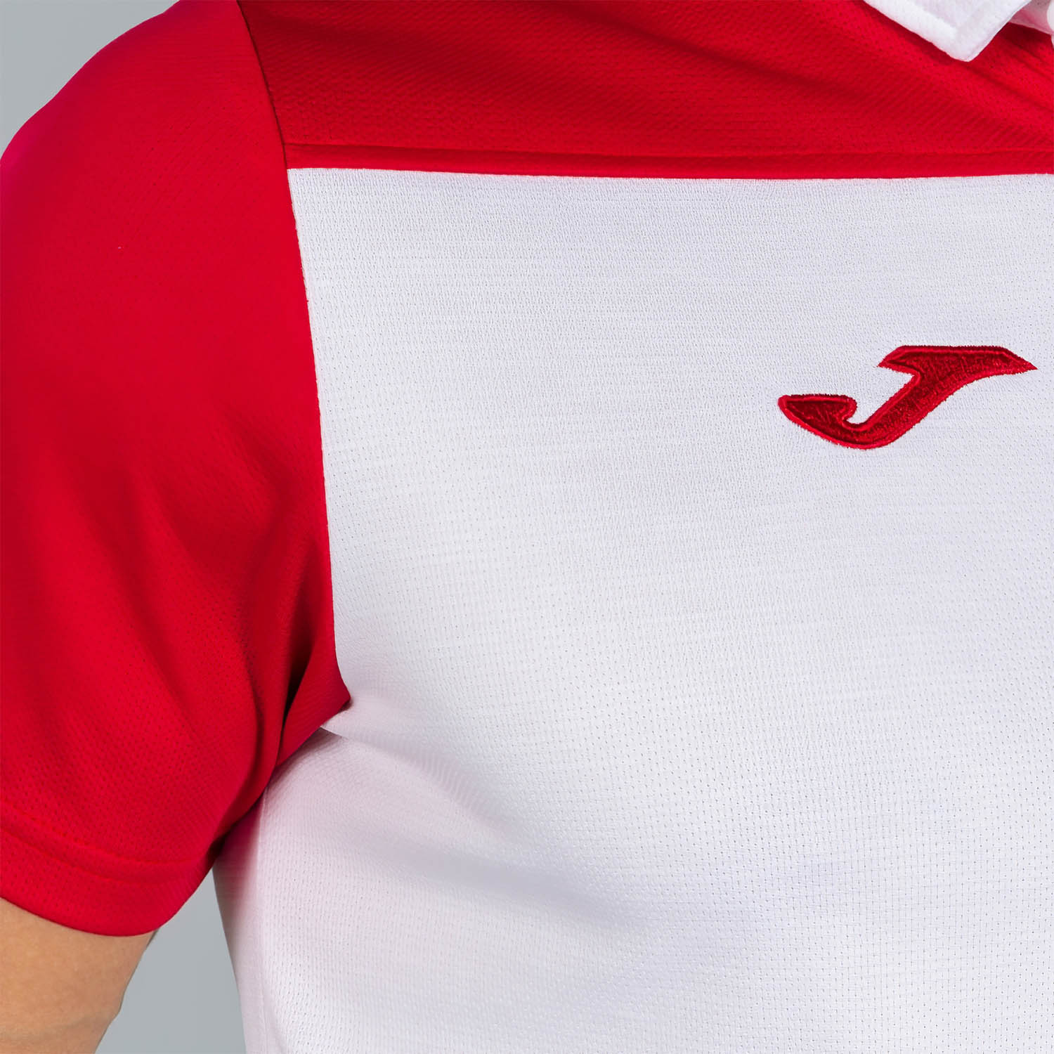 Joma Crew III Polo - White/Red