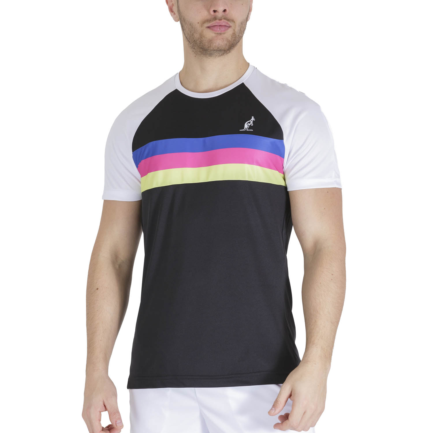 Australian 3 Lines Player Men's Tennis T-Shirt - Nero