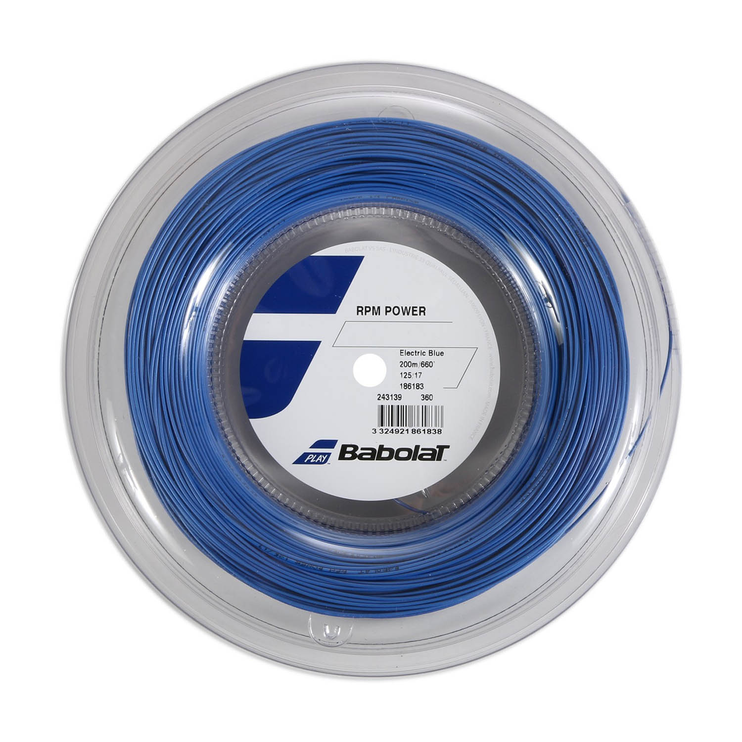 Babolat RPM Power 1.25 200 m String Reel - Electric Blue