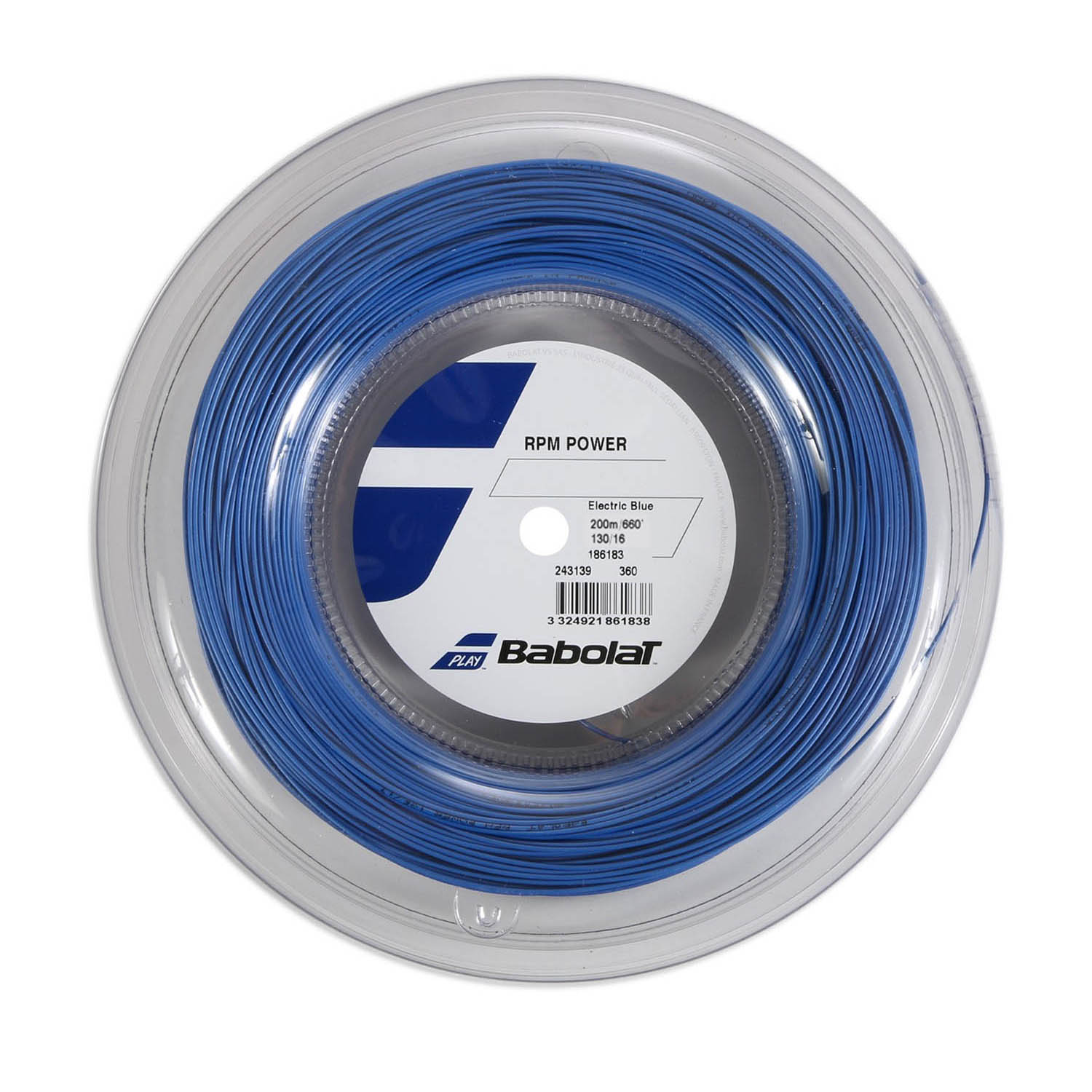 Babolat RPM Power 1.30 200 m String Reel - Electric Blue