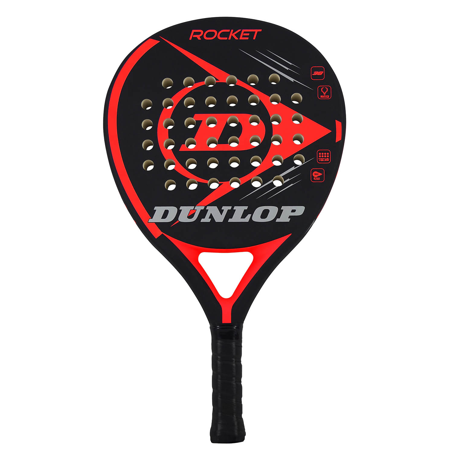 Dunlop Rocket Red Padel Racket - Black/Red