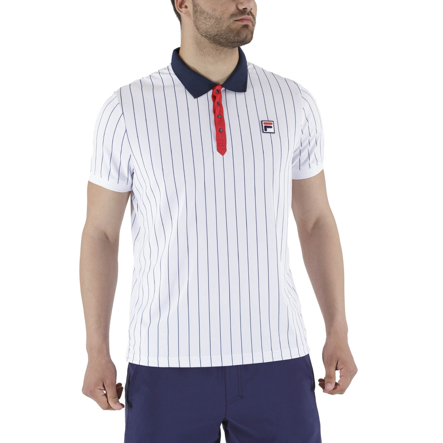 Fila Stripes Men's Tennis Polo White Stripes