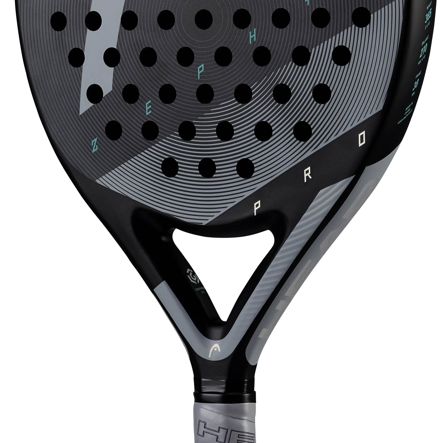 Head Graphene 360 Zephyr Pro Padel Racket - Black/Grey