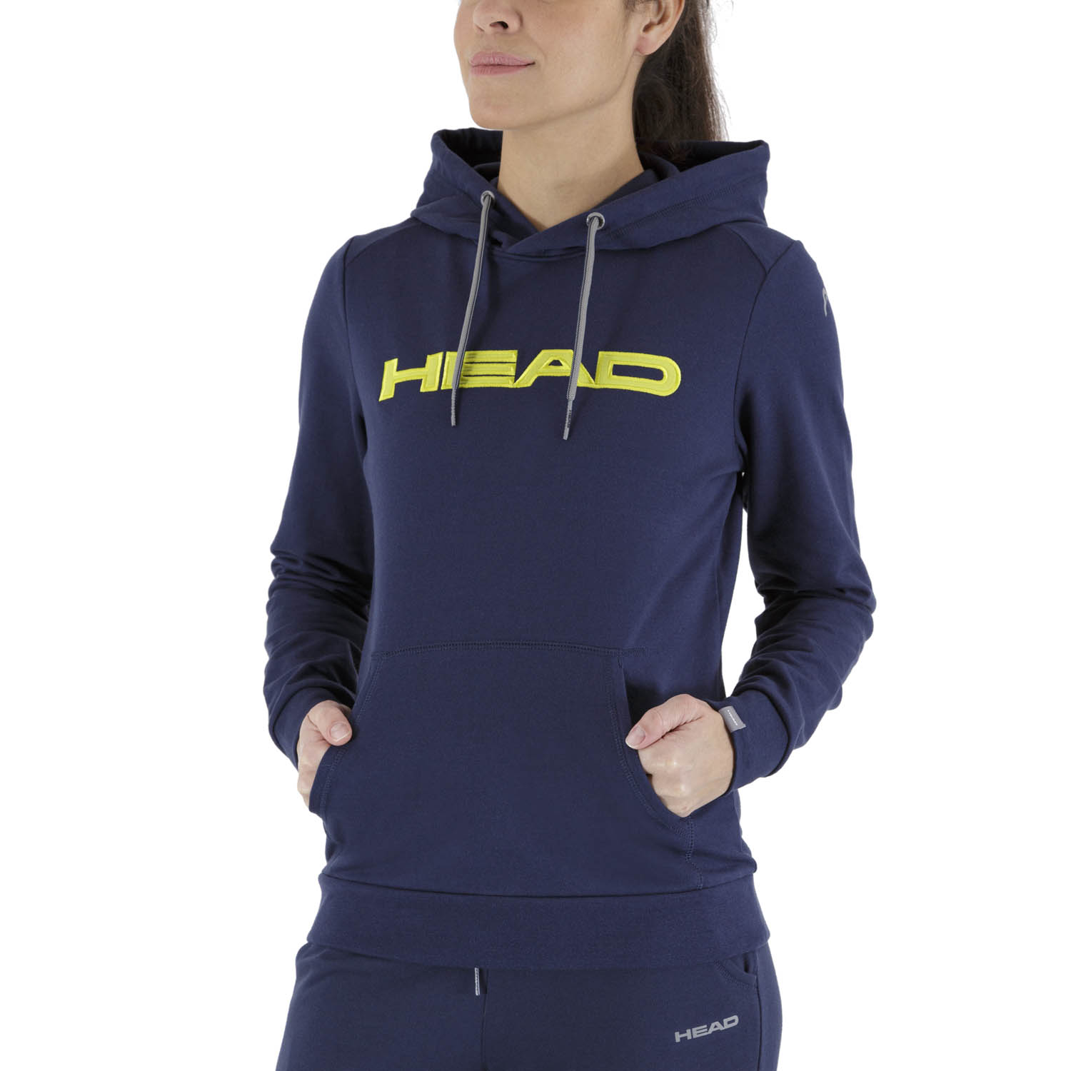 Head Club Rosie Women s Tennis Hoodie Dark Blue Yellow