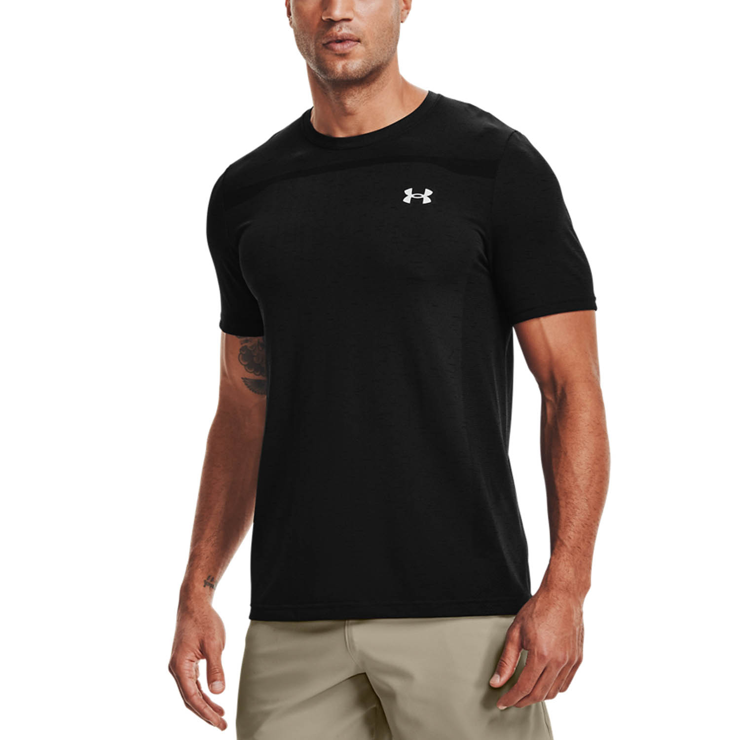 Santuario Reproducir Aviación Under Armour Seamless Camiseta de Tenis Hombre - Black