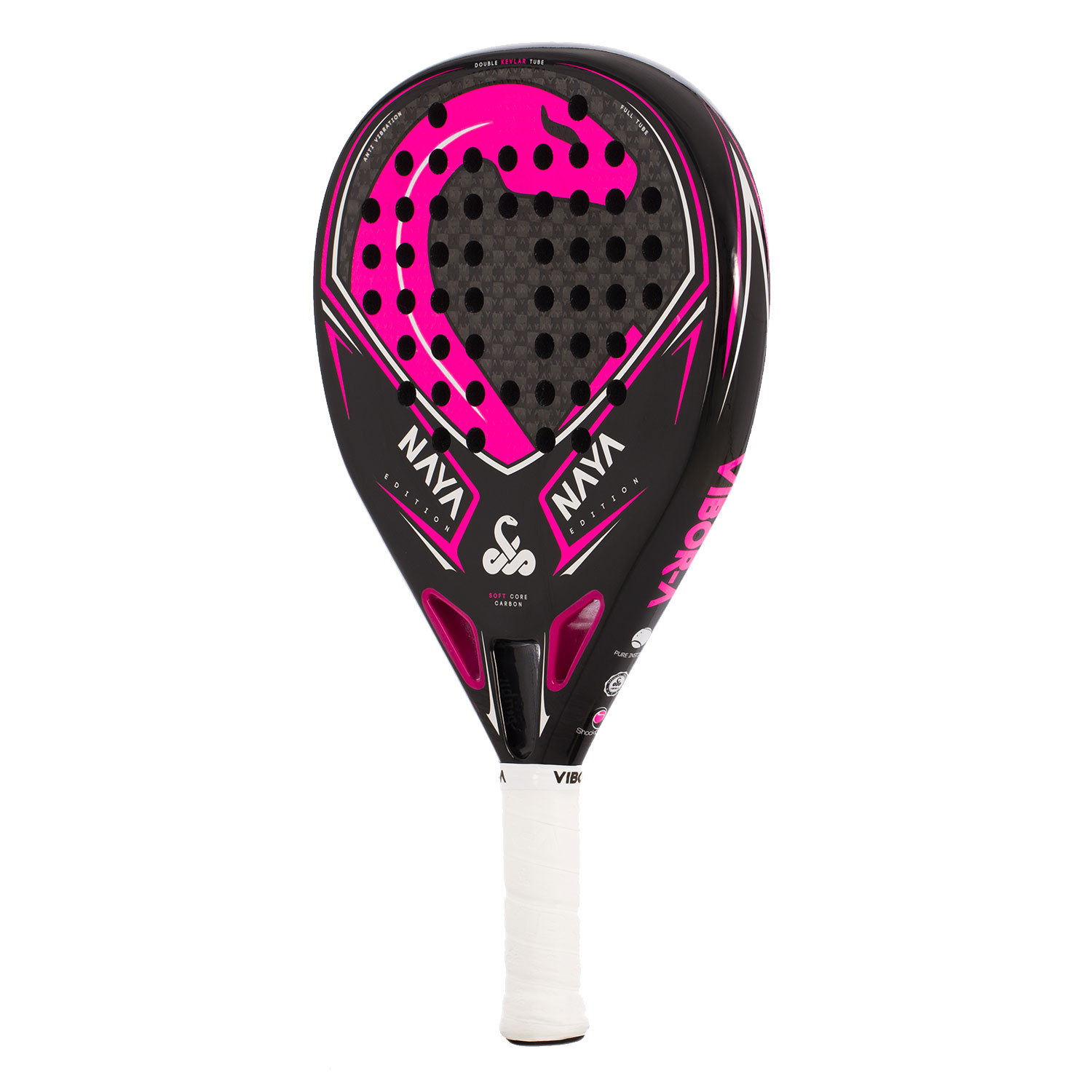 Vibor-A Naya Liquid Edition Padel Racket - Black/Pink