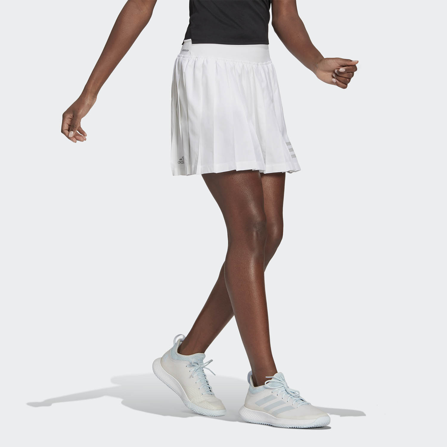 adidas Club Pleated Women s Tennis Skirt White Grey Two
