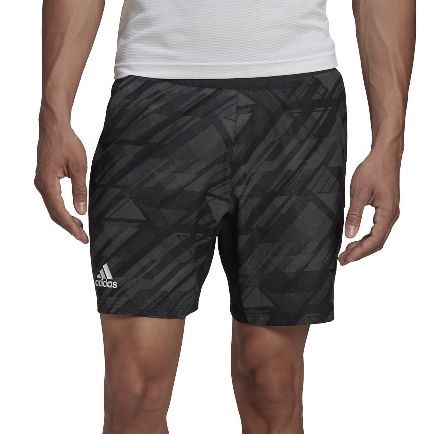 adidas Print 7in Pantaloncini da Tennis Uomo - Black