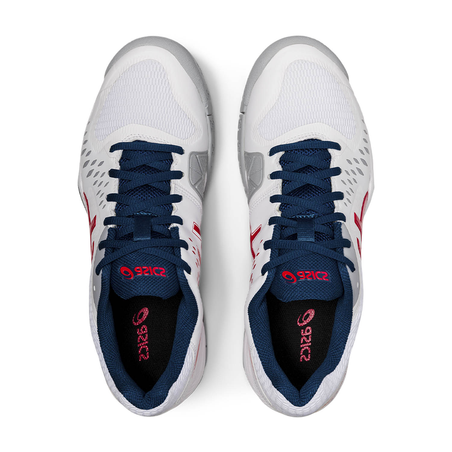 Asics Challenger 12 Men's Tennis Shoes - White/Classic Red