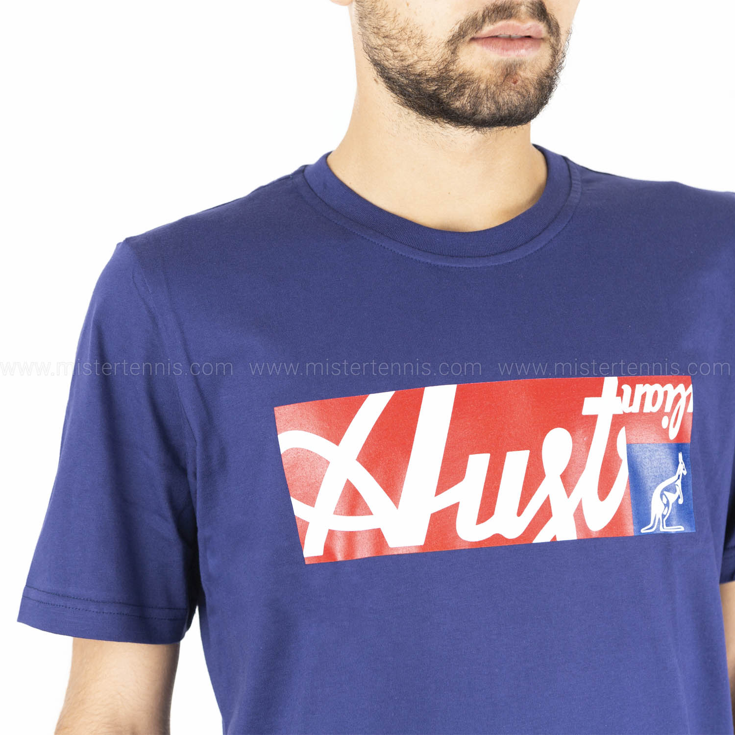 Australian All Logo Print T-Shirt - Blu Cosmo