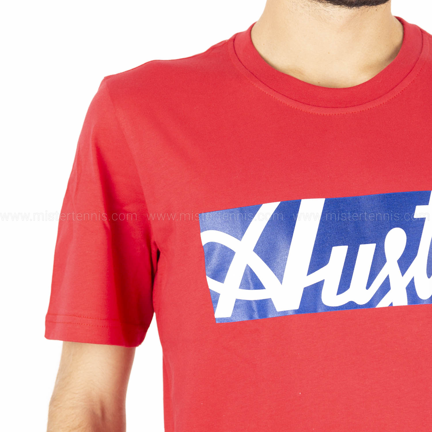 Australian All Logo Print Camiseta - Tango Red