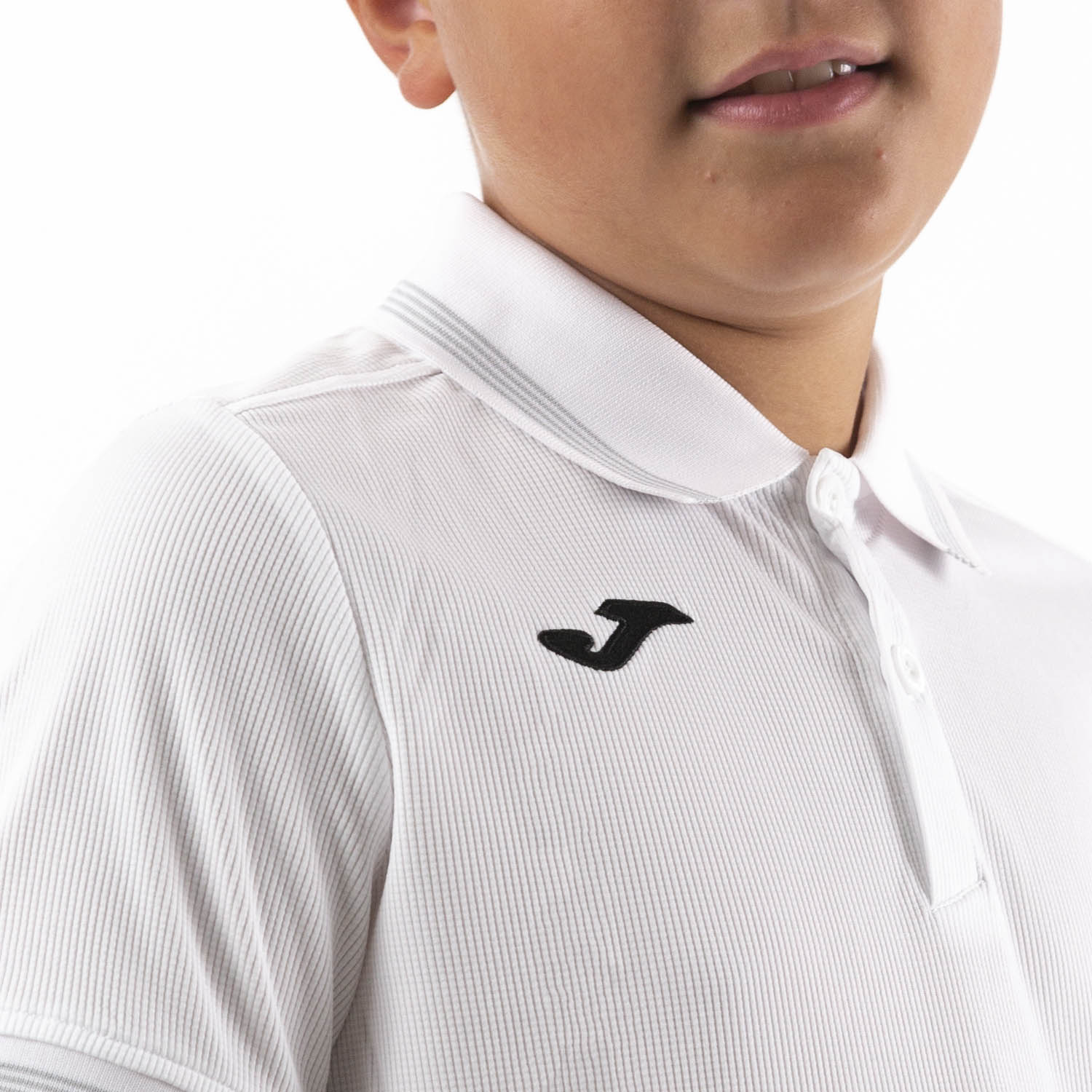 Joma Campus III Polo Bambino - White/Black