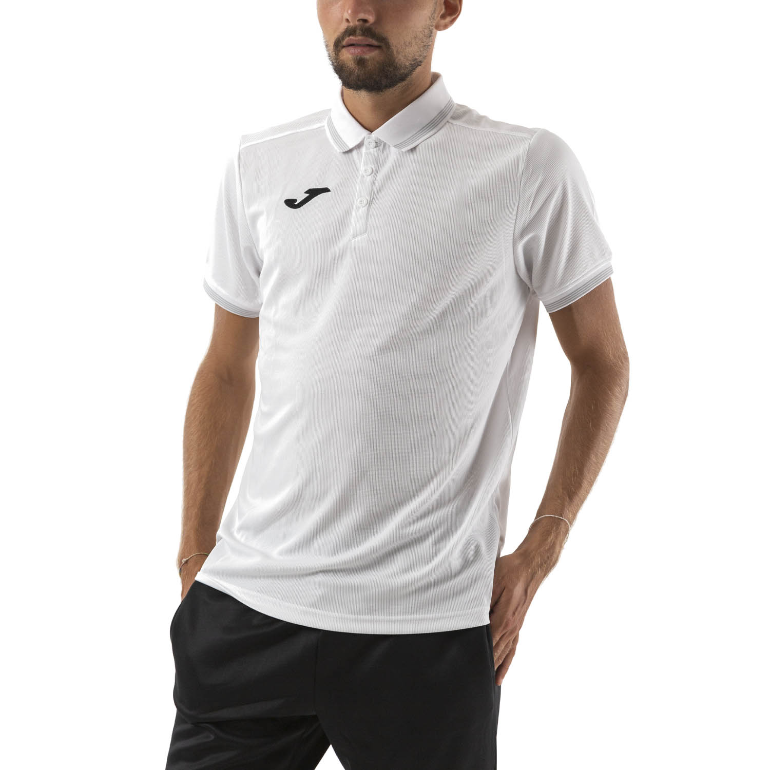 Joma Campus III Polo - White/Black