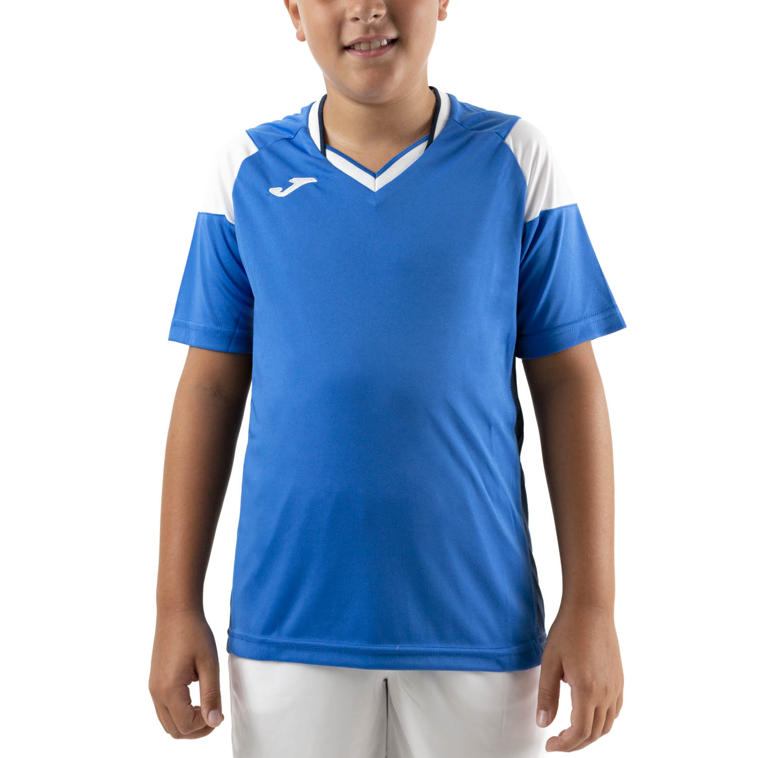 Joma Crew III Camiseta Niño - Royal/Dark Navy/White