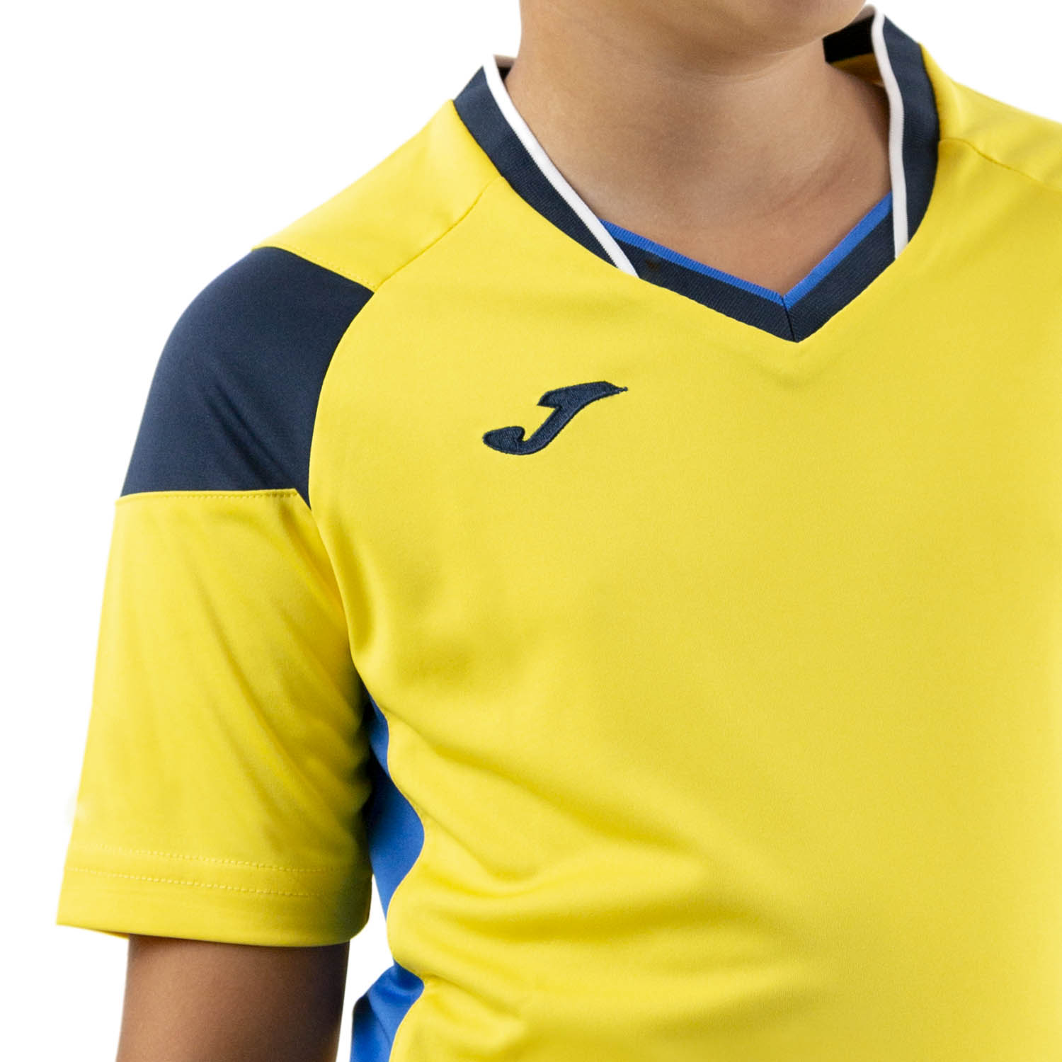 Joma Crew III Camiseta Niño - Yellow/Royal/Dark Navy