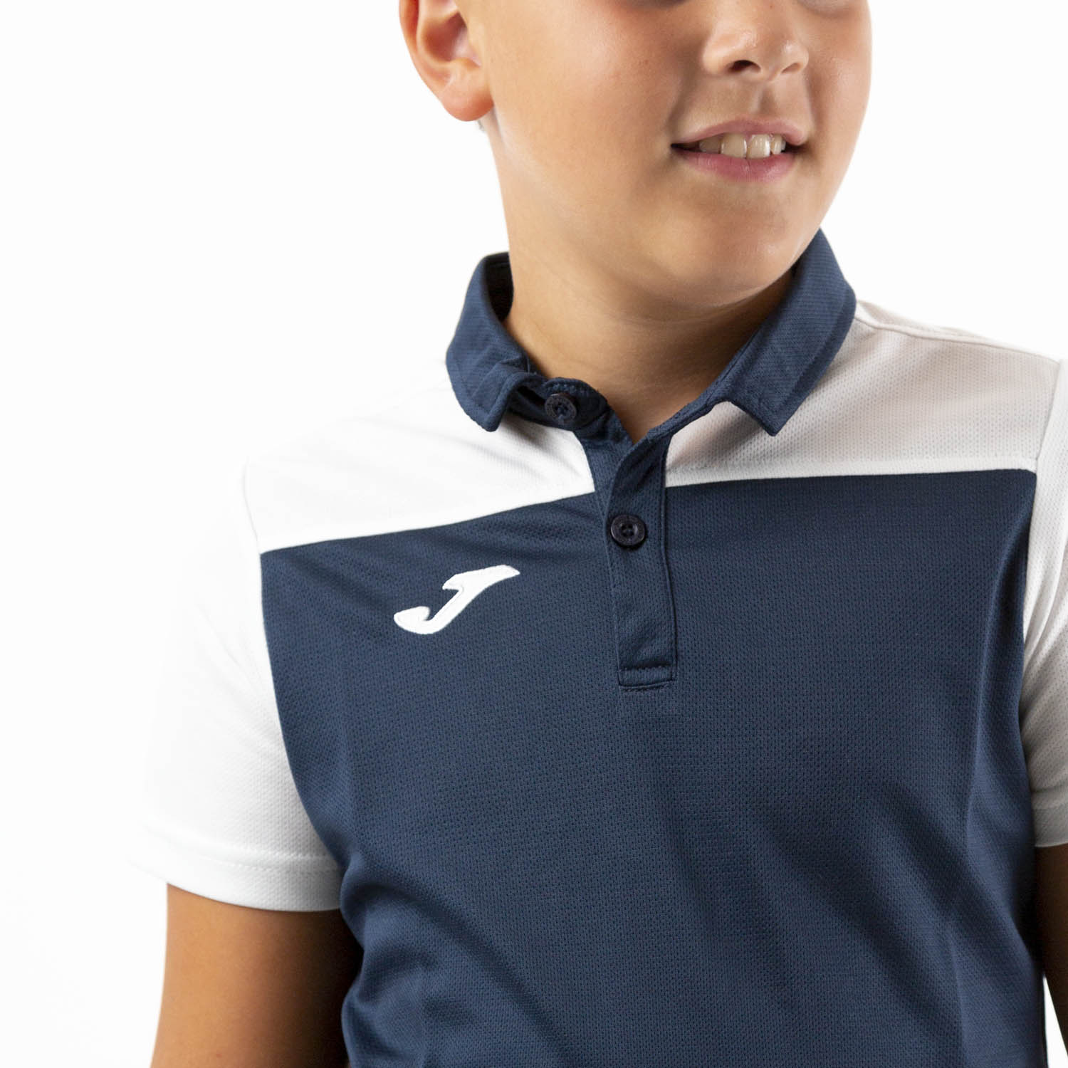 Joma Crew III Polo Bambino - Dark Navy/White