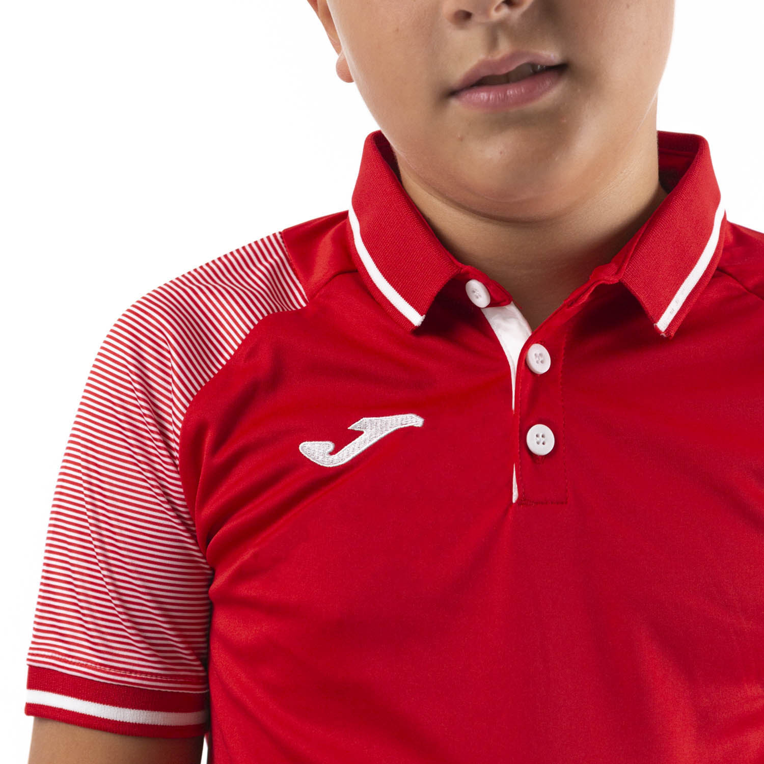 Joma Essential II Polo Boy - Red/White