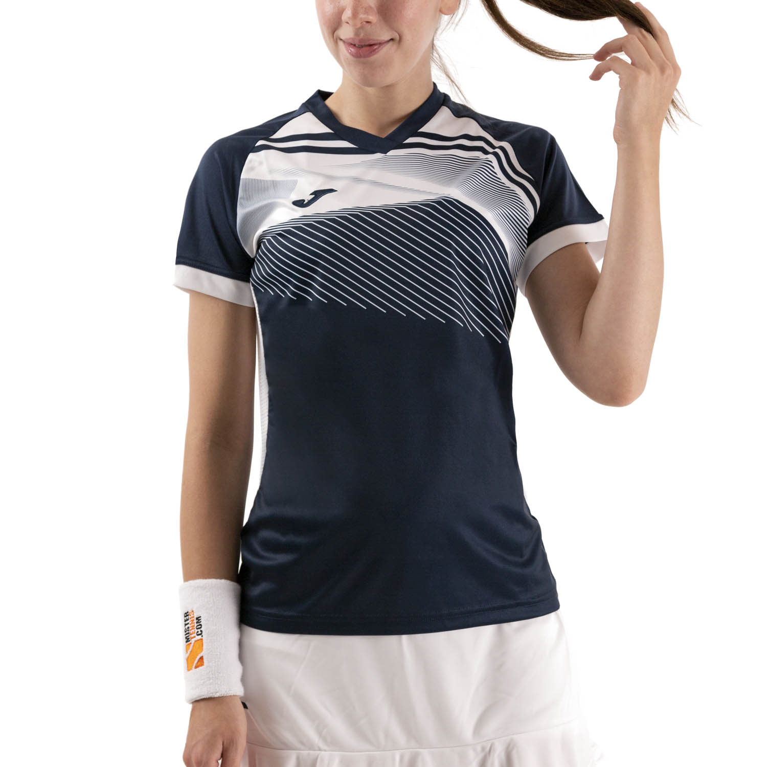 Joma Supernova II Women's Tennis TShirt Dark Navy/White