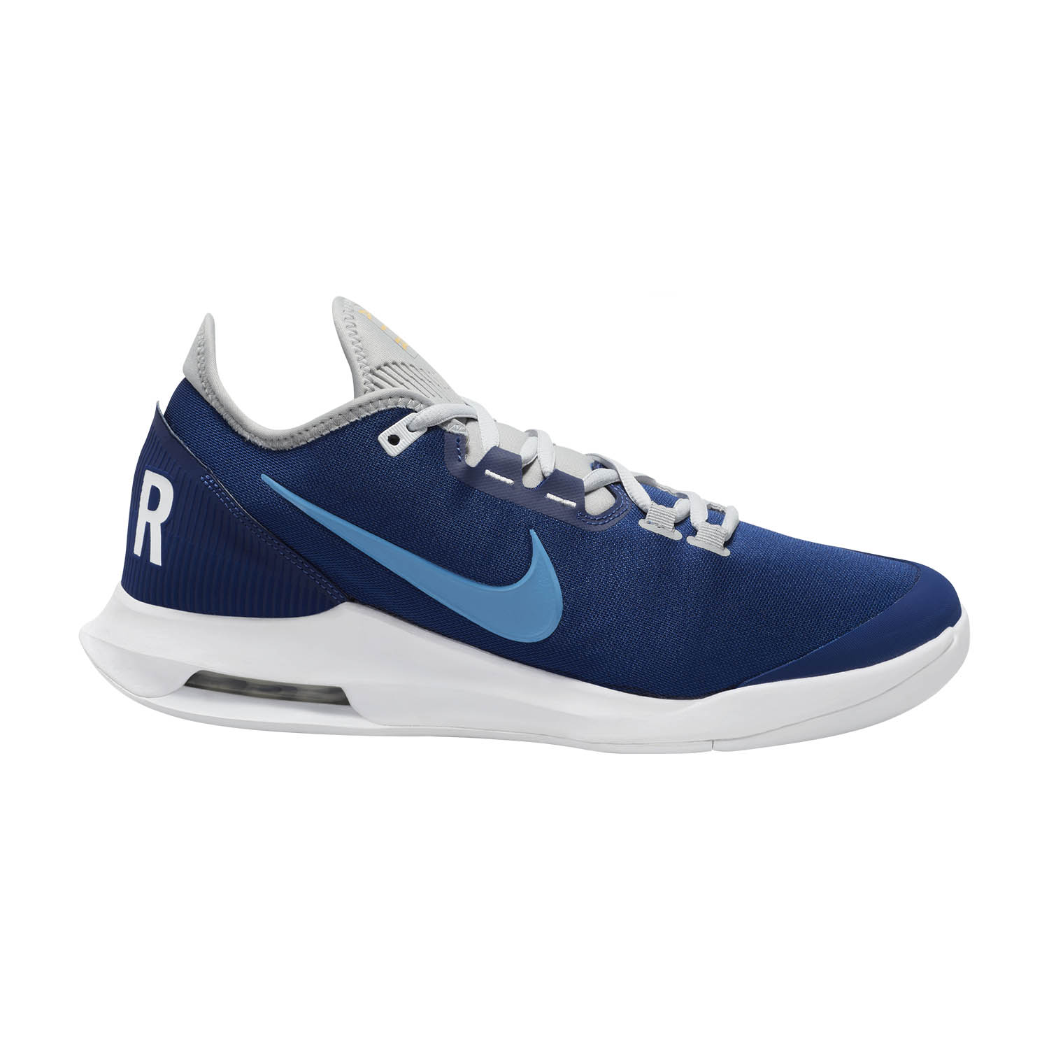 royal blue and white tennis shoes