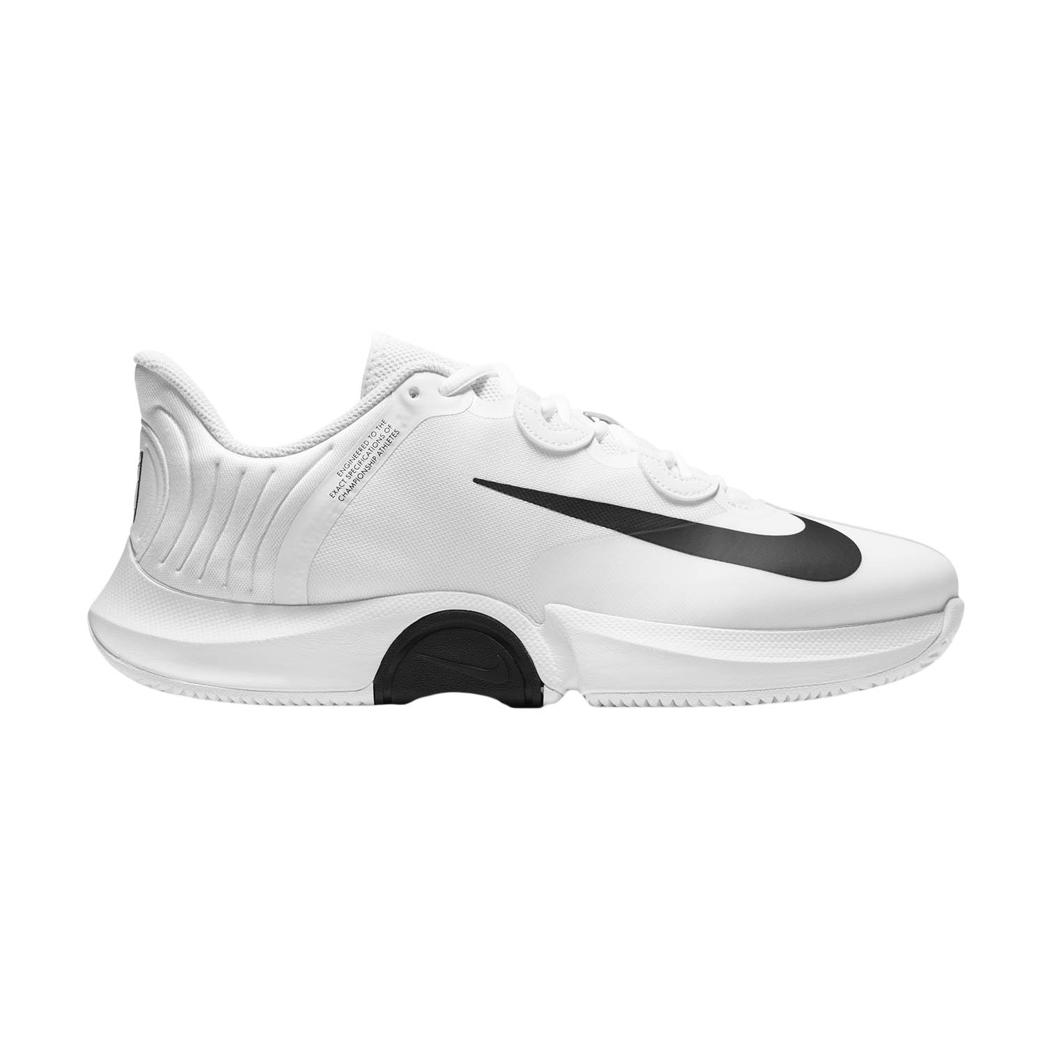 white and black nike tennis shoes