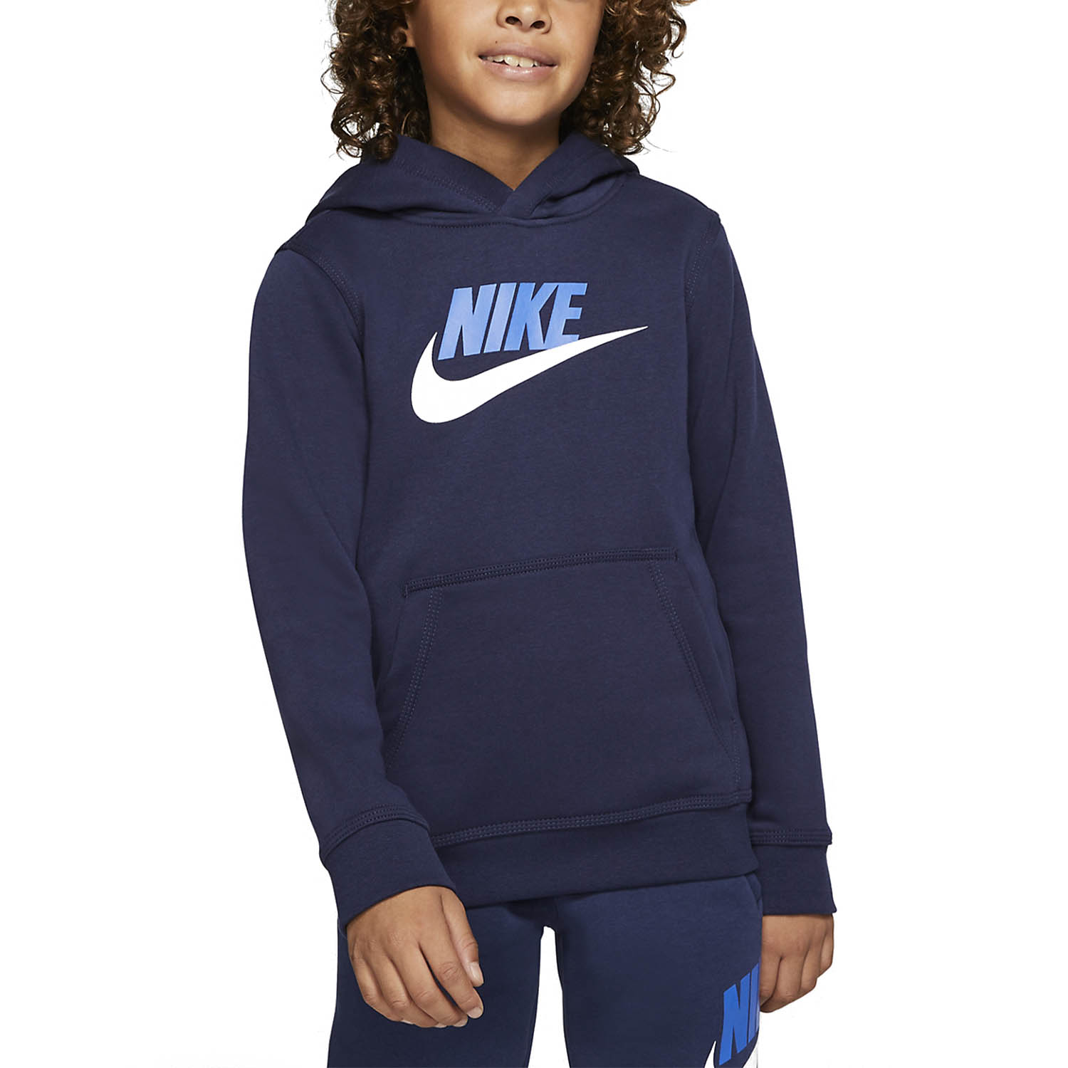 Nike Club Fleece Felpa da Tennis Bambino Midnight Navy