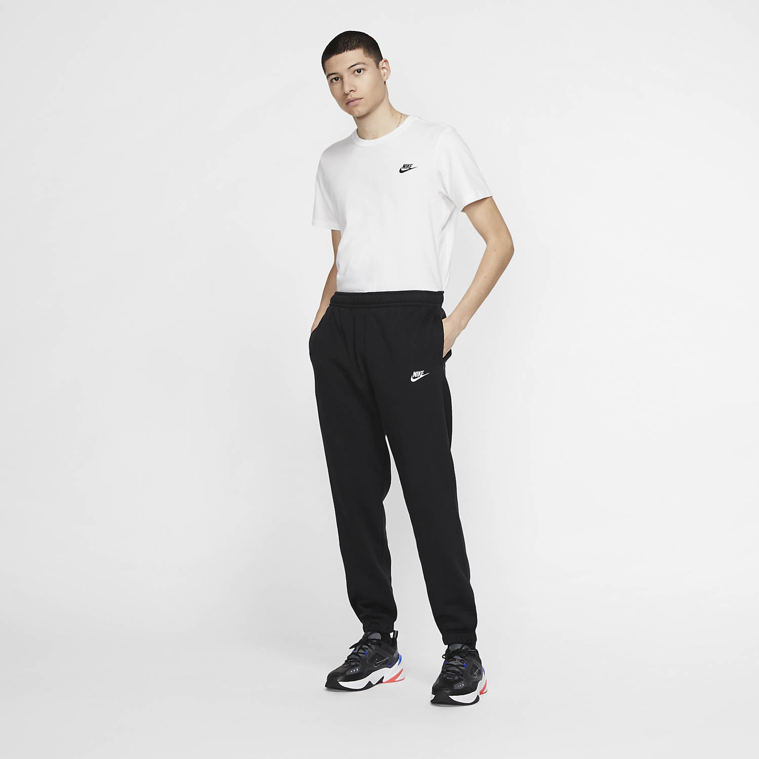 Nike Club Sportswear Pantaloni - Black/White