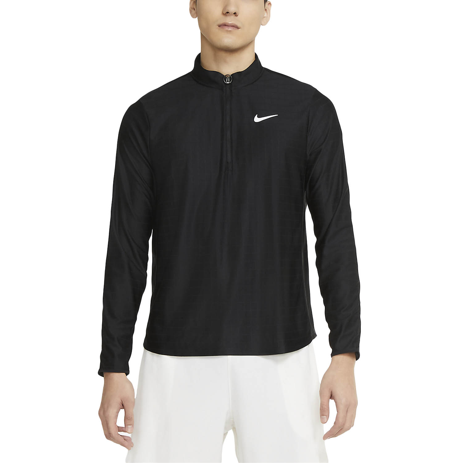 Nike Court Breathe Advantage Men's Tennis Shirt Black/White