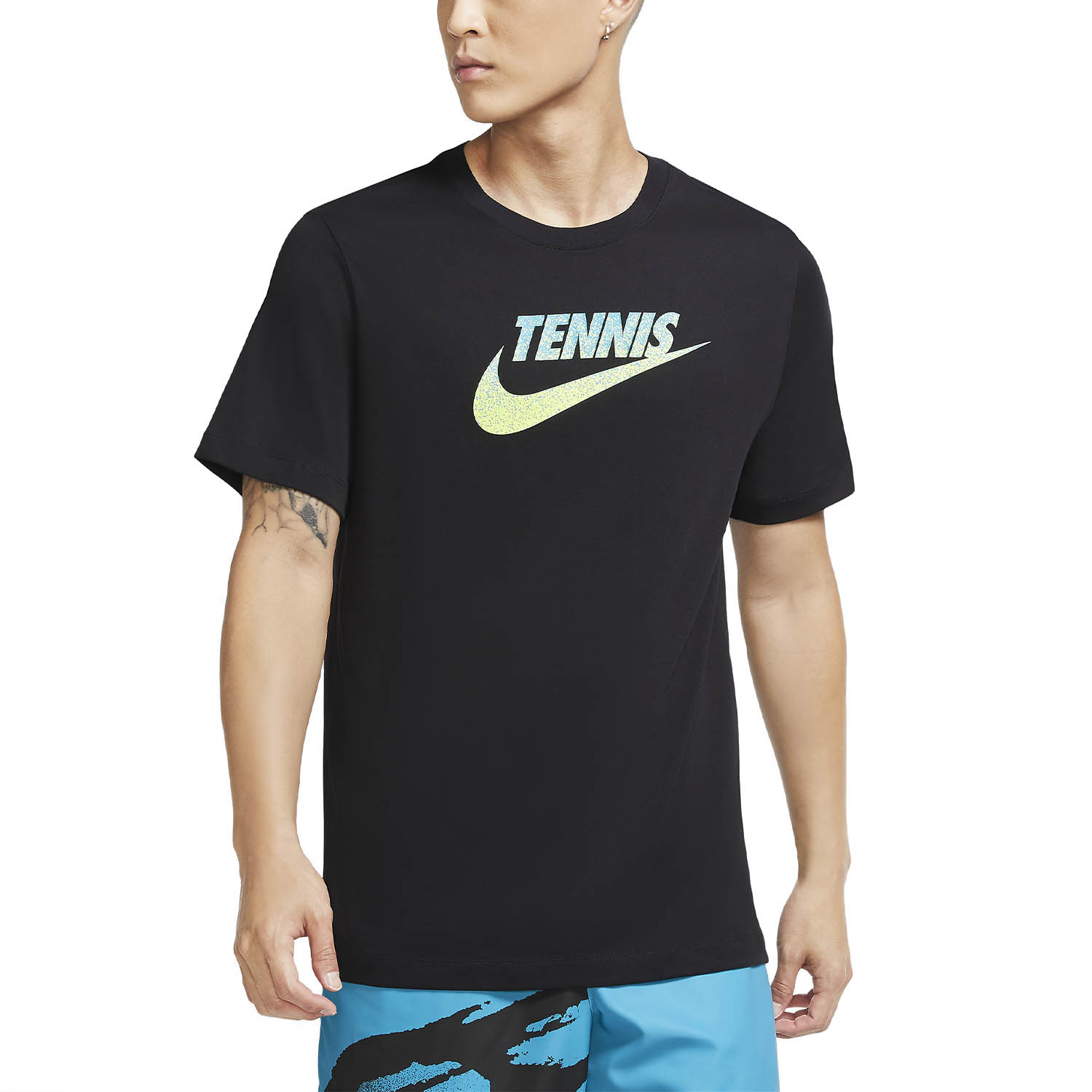 nike court t shirt black