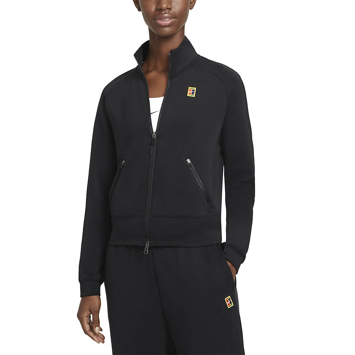Nike Court Heritage Logo Women's Tennis Jacket - Black