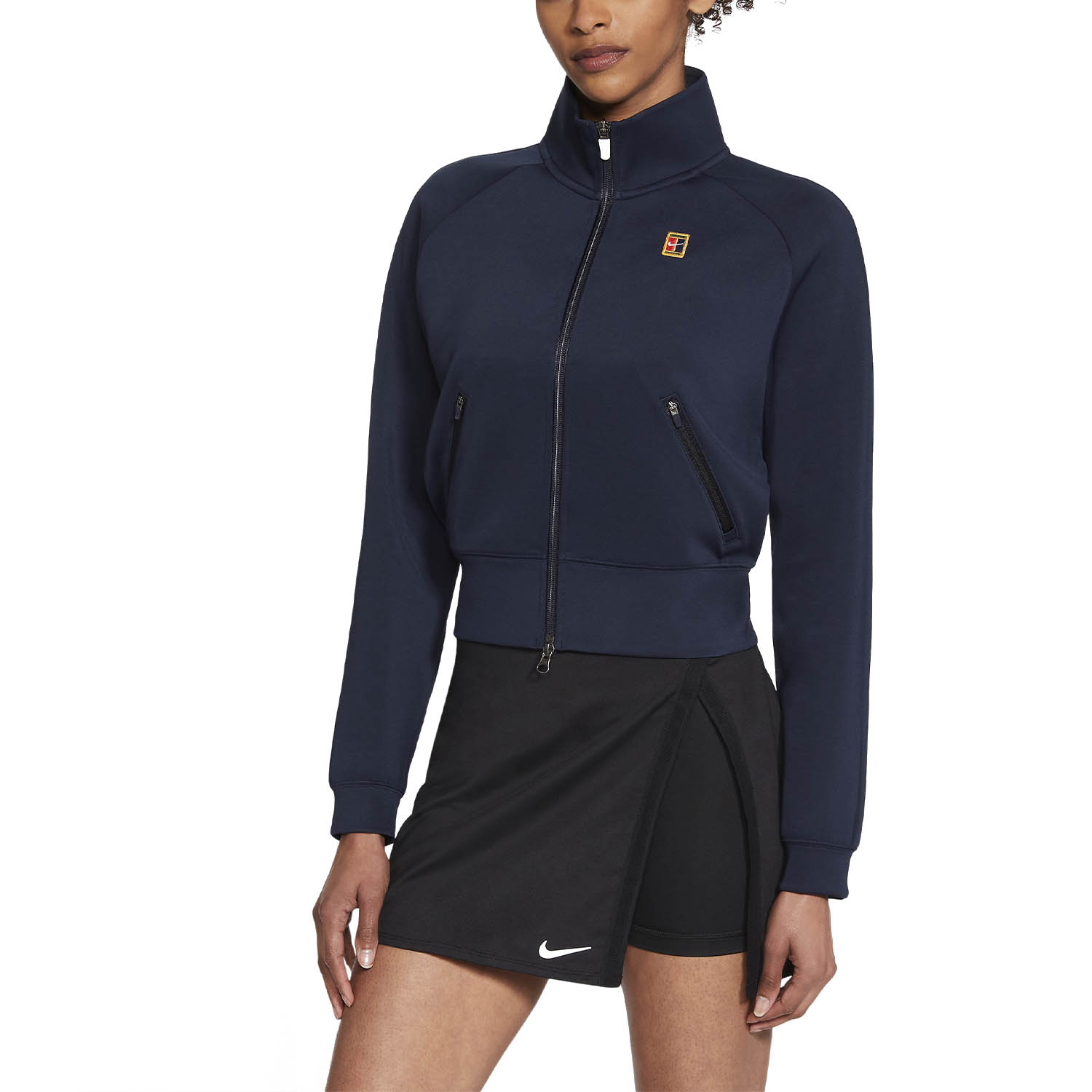 Conciliar marxismo los Nike Court Heritage Logo Chaqueta de Tenis Mujer - Obsidian