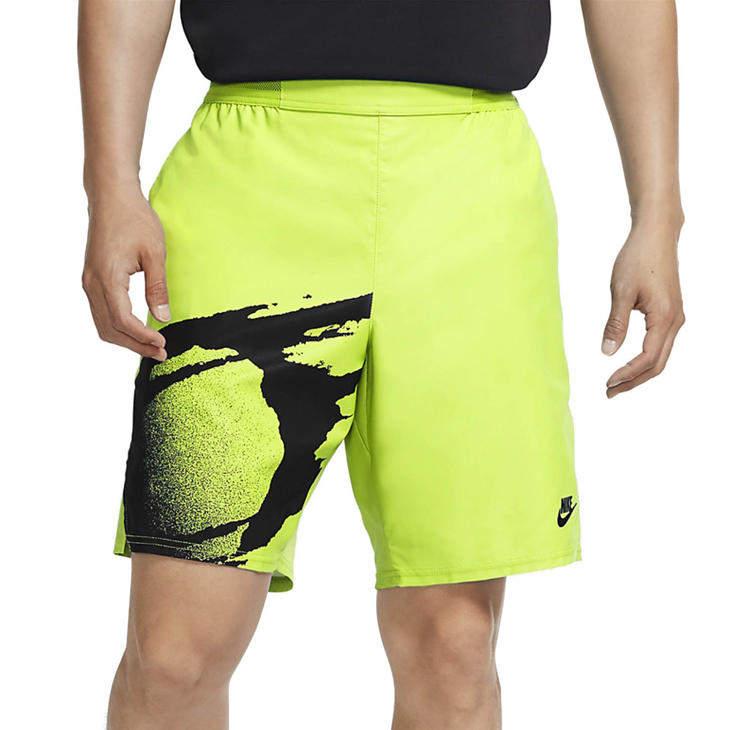 Nike Court Slam 8in Pantaloncini da Tennis Uomo - Hot Lime/Black