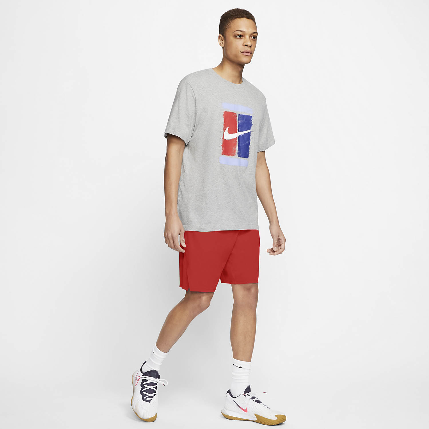 Nike Flex Ace 9in Men s Tennis Shorts Habanero Red White