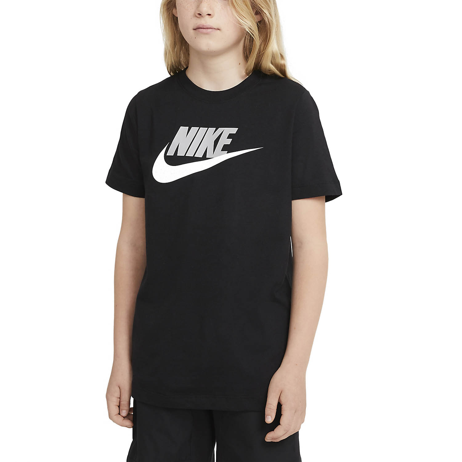 Indoors dessert Psychiatry Nike Futura Icon Boy's Tennis T-Shirt - Black
