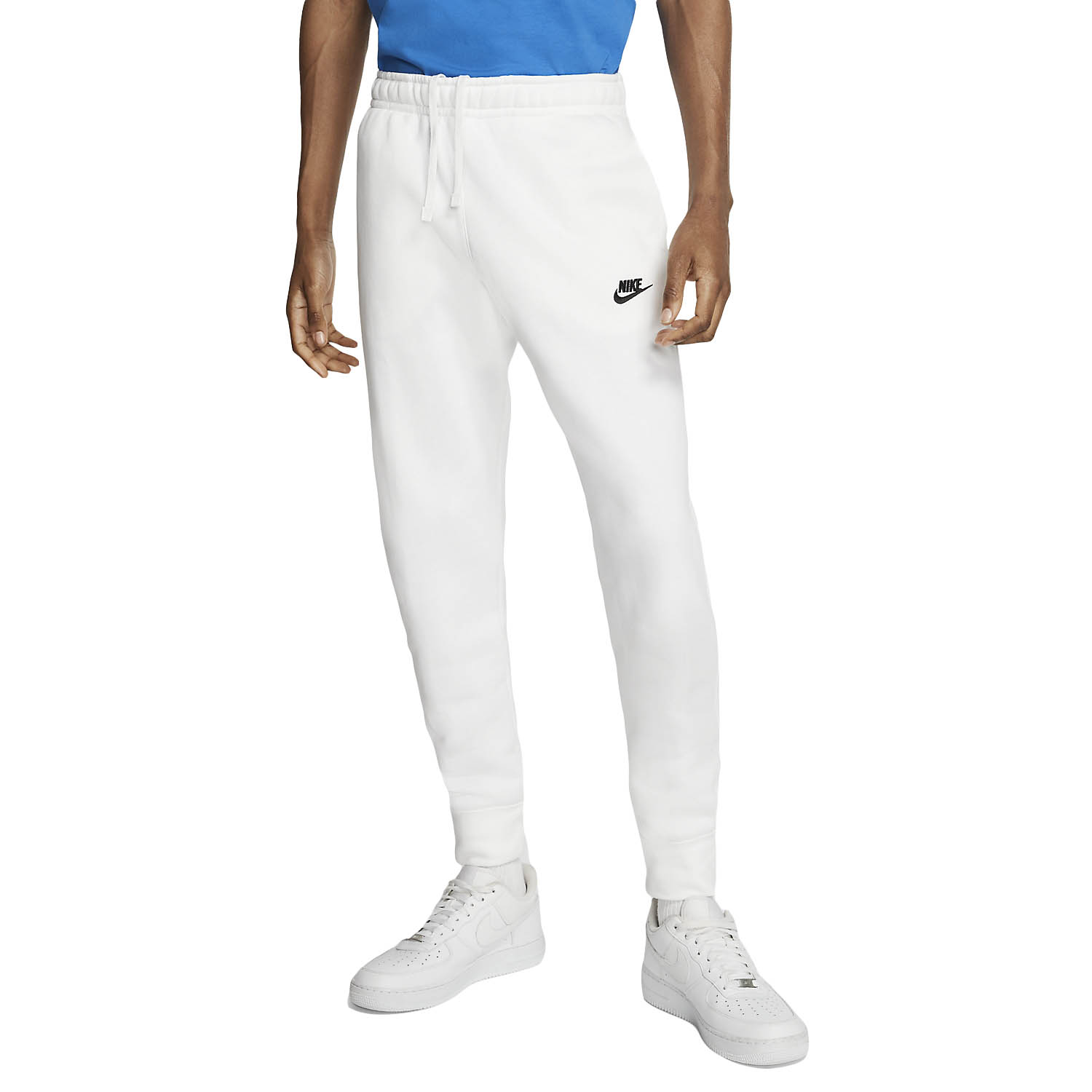 Nike Sportswear Club Pantaloni da Tennis Uomo White Black