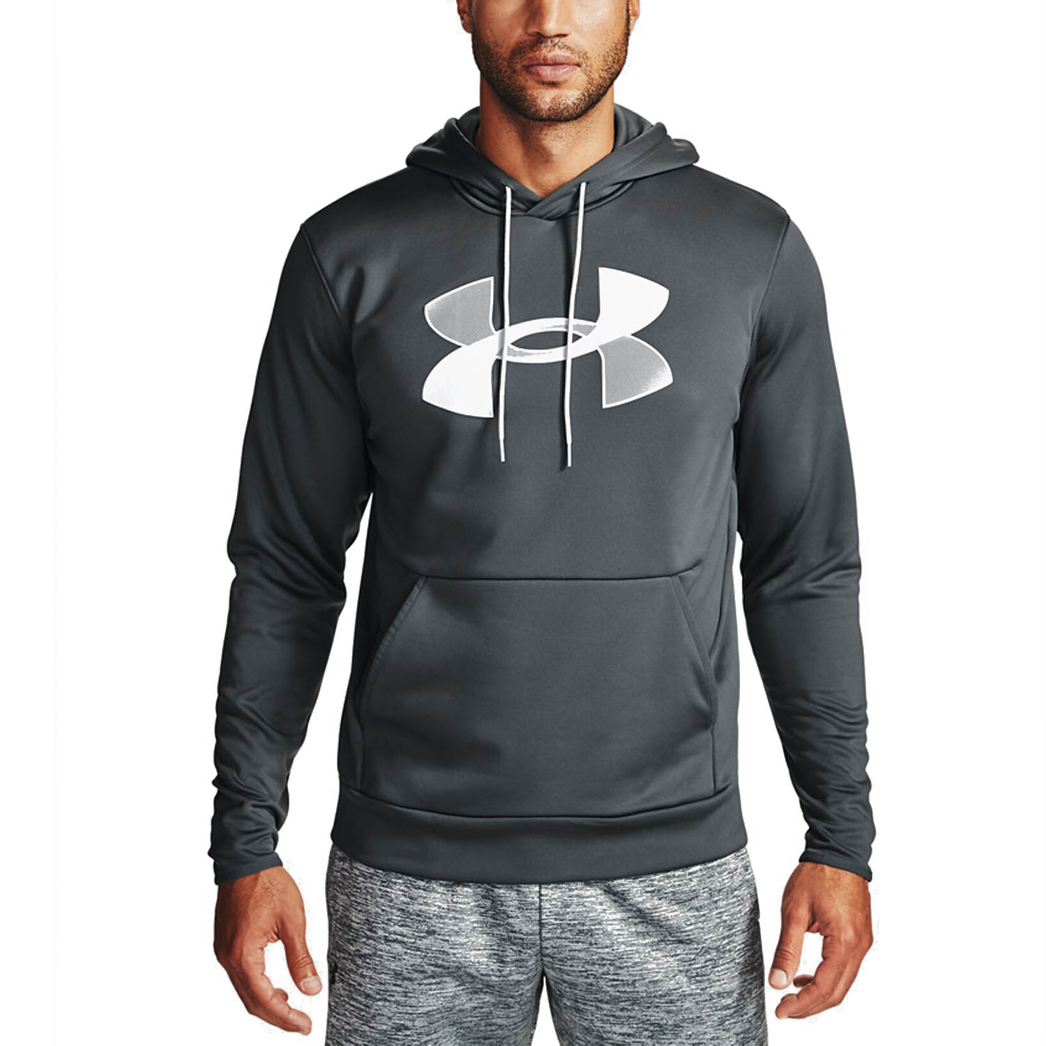 Hoodie Felpa Stonks Stormy Fleece Tuta Under Armour Nera E Grigia