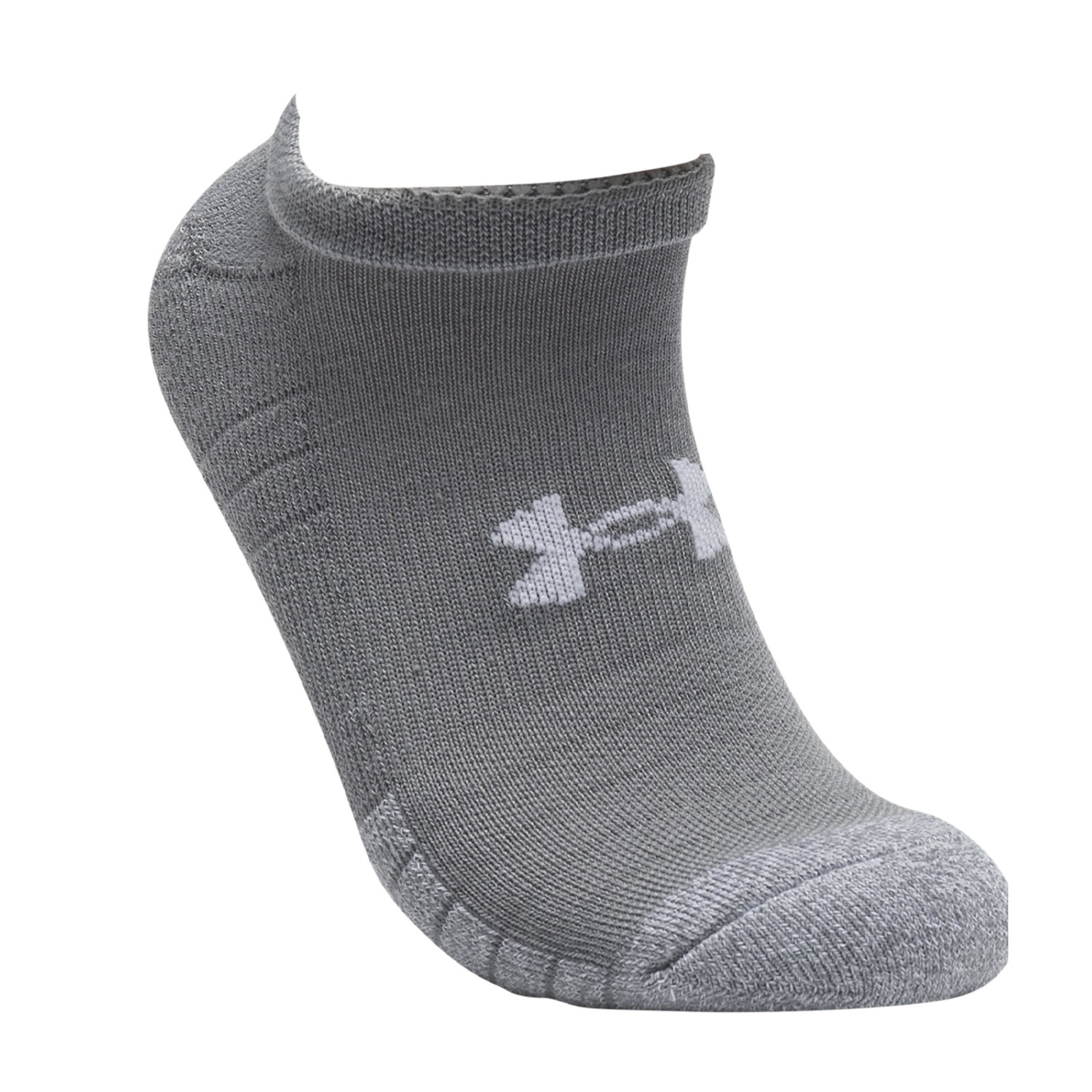 Under Armour HeatGear Logo x 3 Socks - Grey/Steel/White