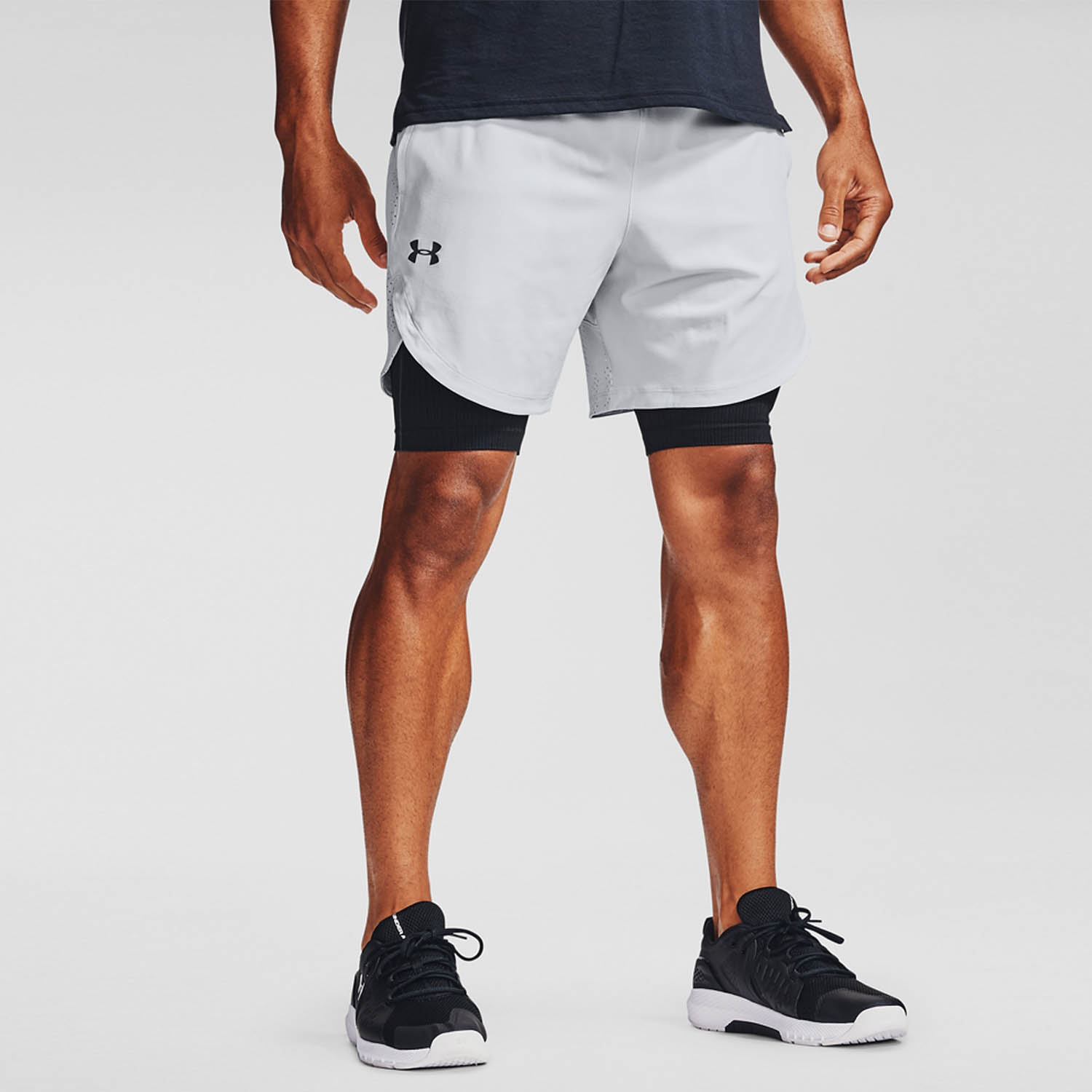 Under Armour Stretch 7in Shorts de Tenis Hombre Halo Gray