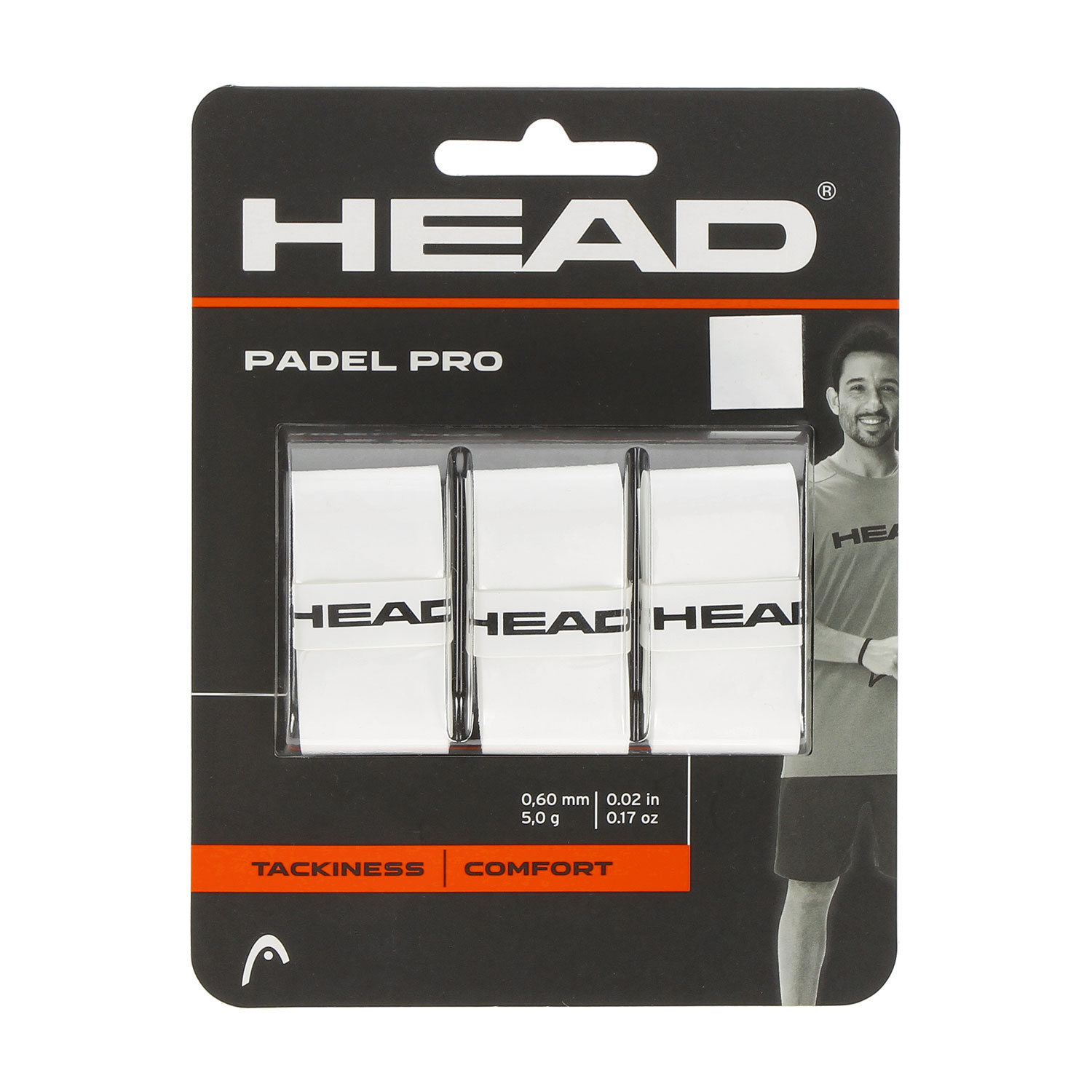 Head Padel Pro x 3 Sobregrip - White