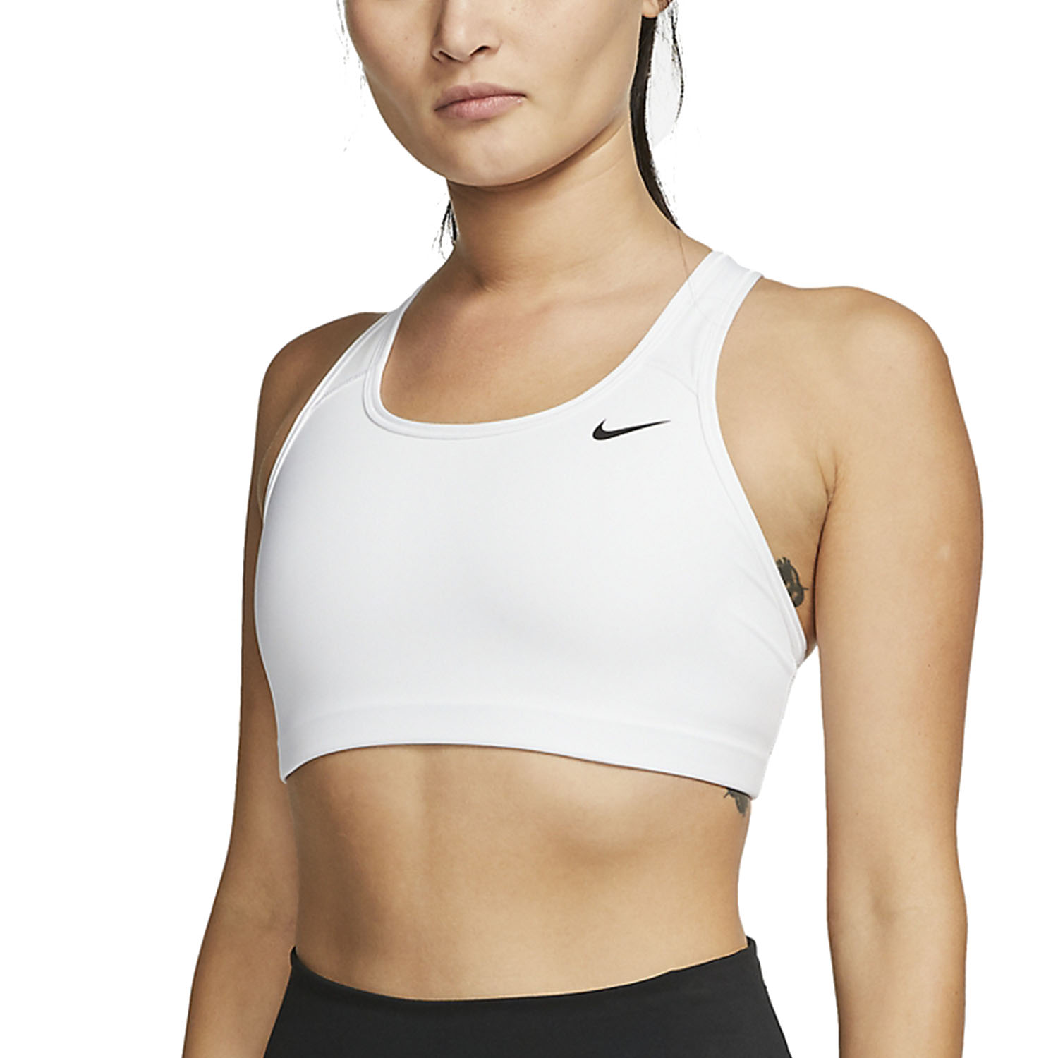 magia Gimnasta Vislumbrar Nike Dri-FIT Sujetador Deportivo Mujer - White/Black