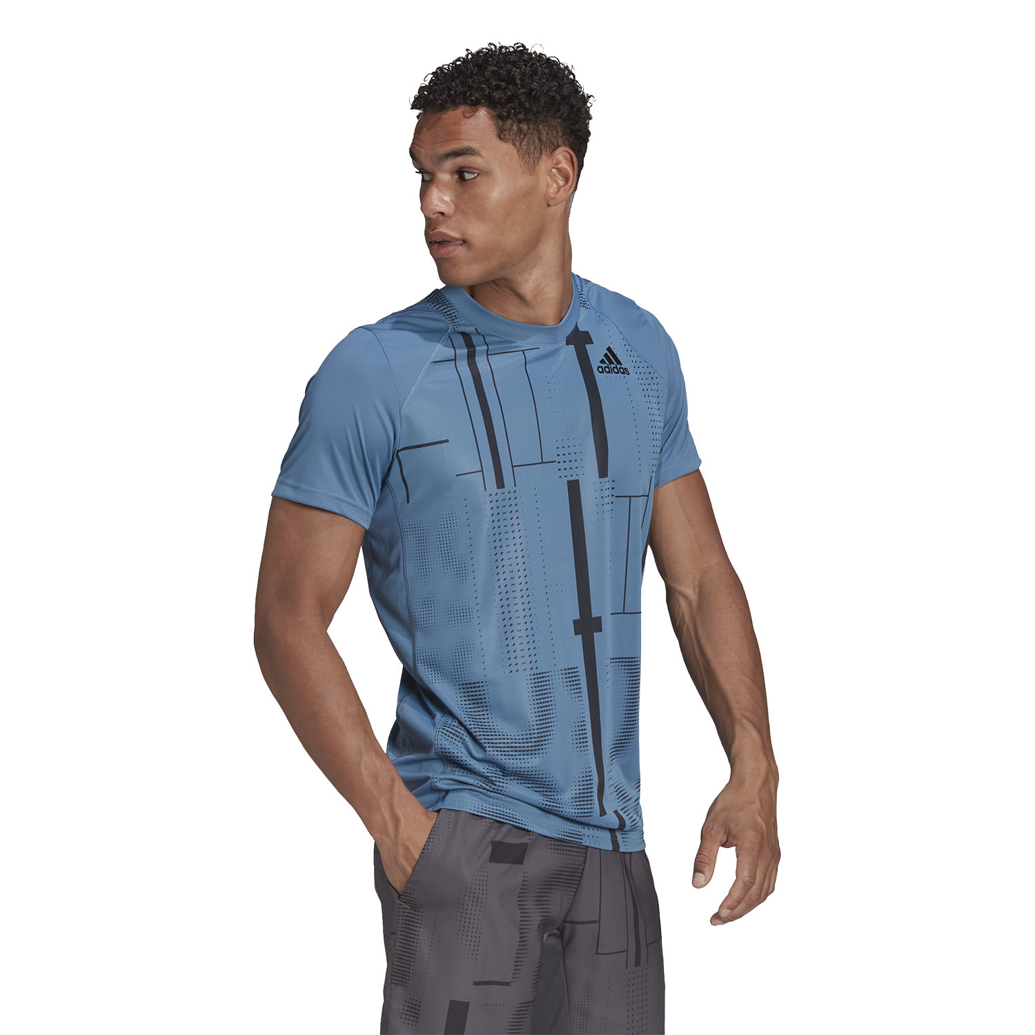 Tennis T-Shirt - Altered Blue/Black