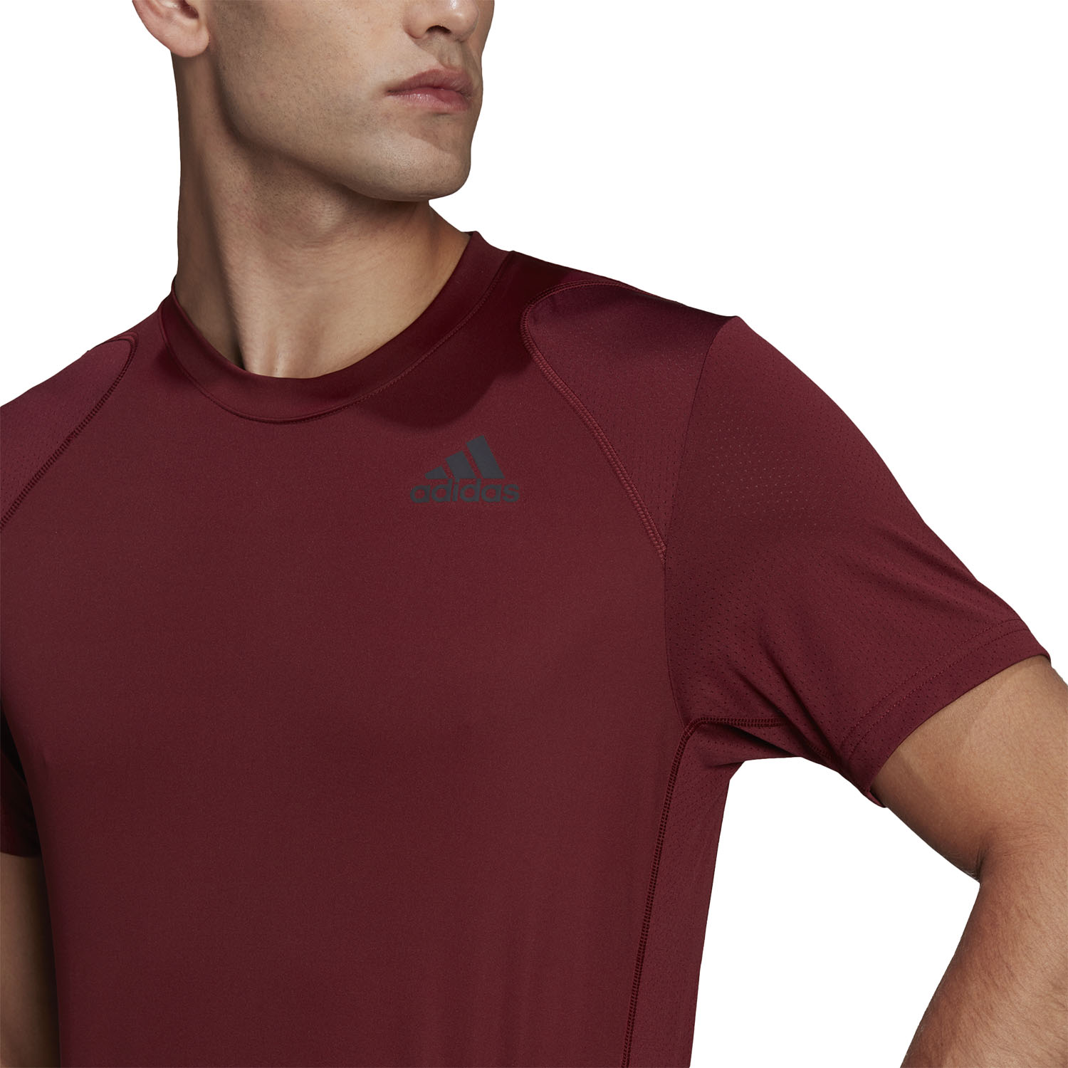 adidas Club Logo Camiseta de Tenis Hombre Shadow Red/Acid Red
