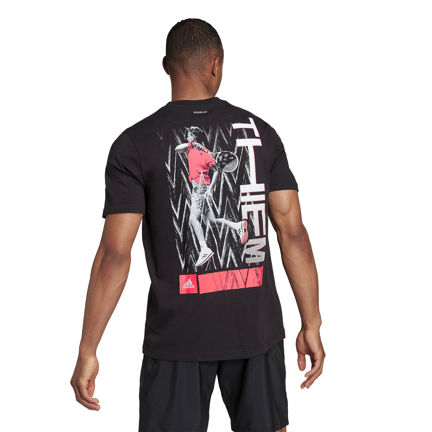 adidas Dominic Thiem Logo Maglietta da Tennis Uomo - Black