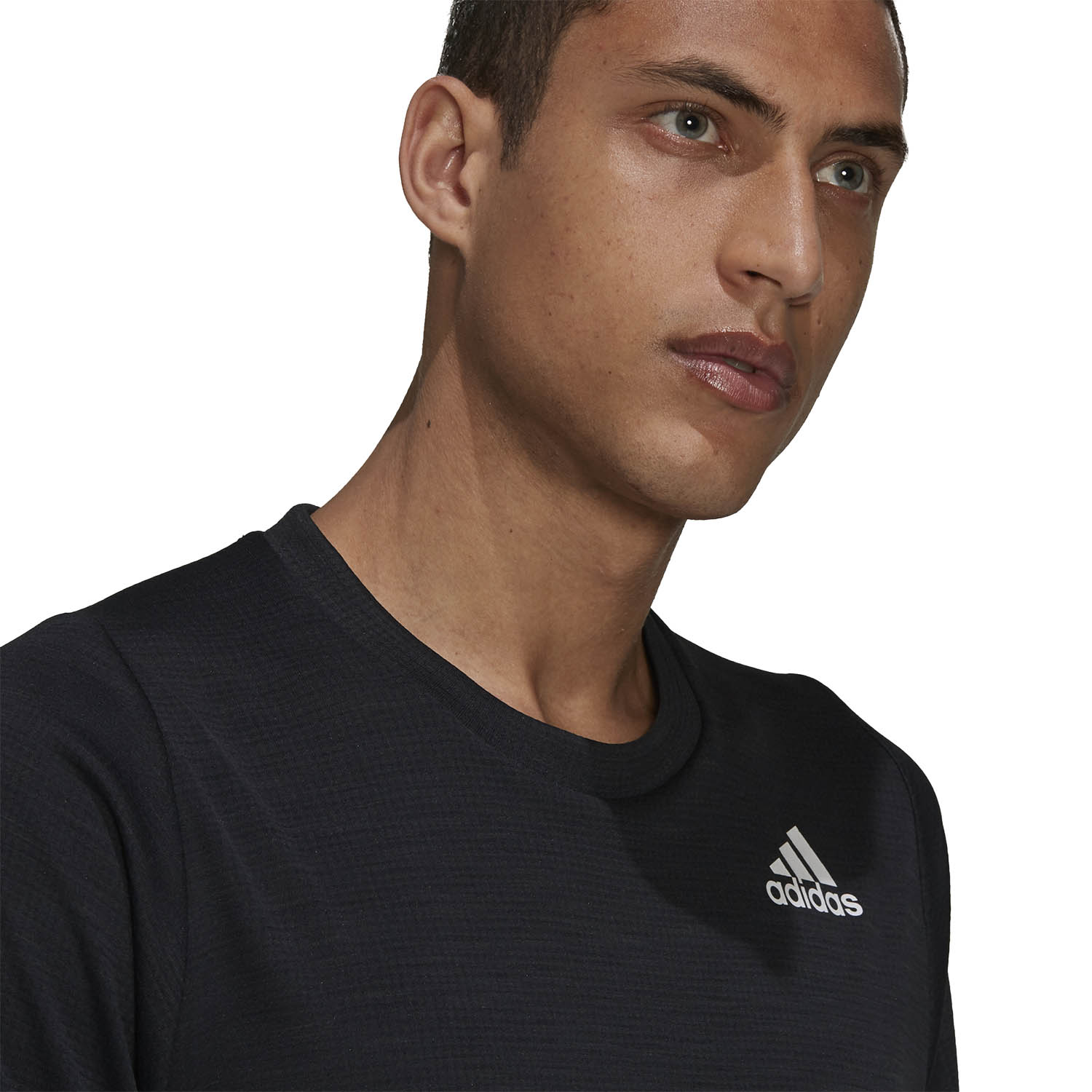 adidas Freelift Aeroready Men's Tennis T-Shirt - Black/White