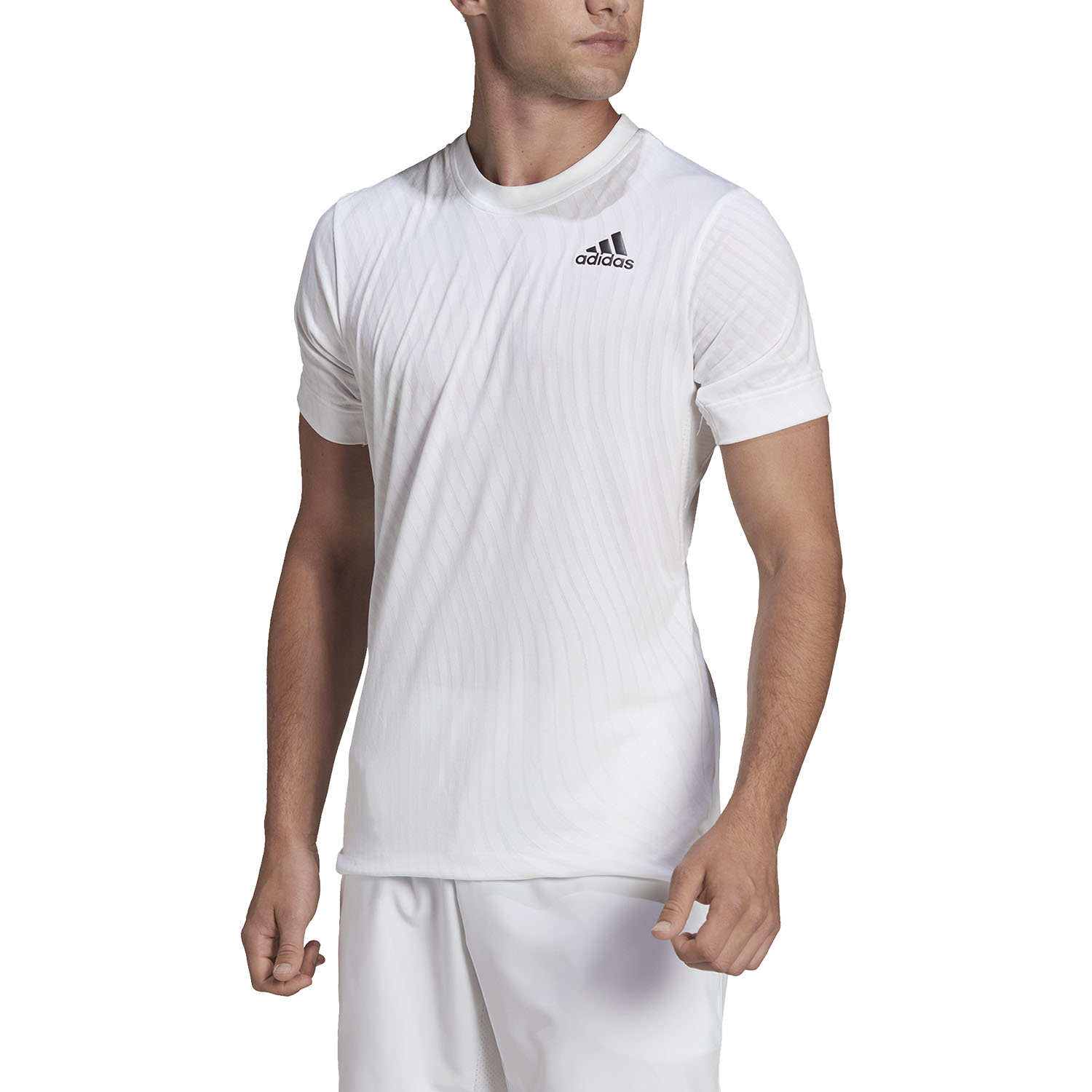 كريمسون adidas Freelift Court T-Shirt - White كريمسون