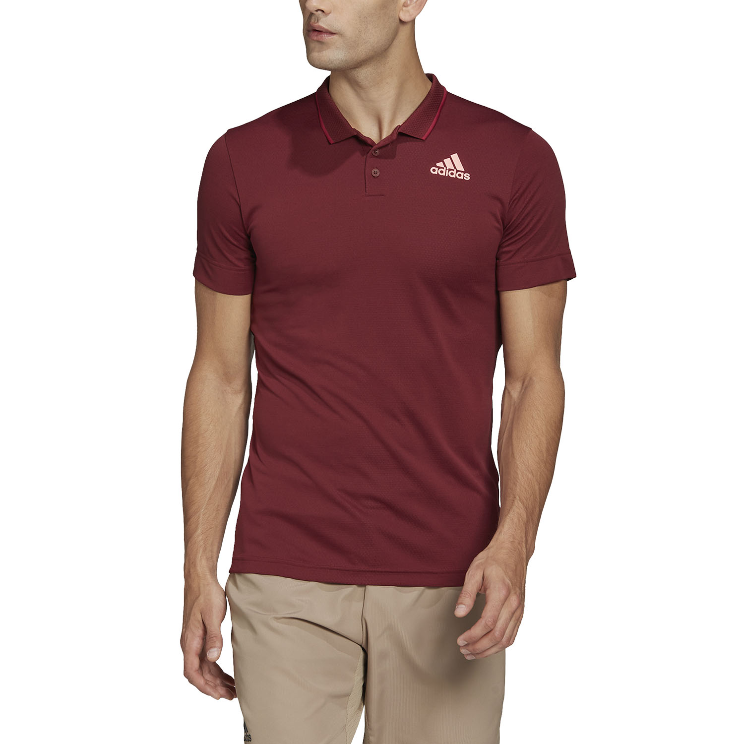 adidas Freelift Court Men's Tennis Polo - Shadow Red