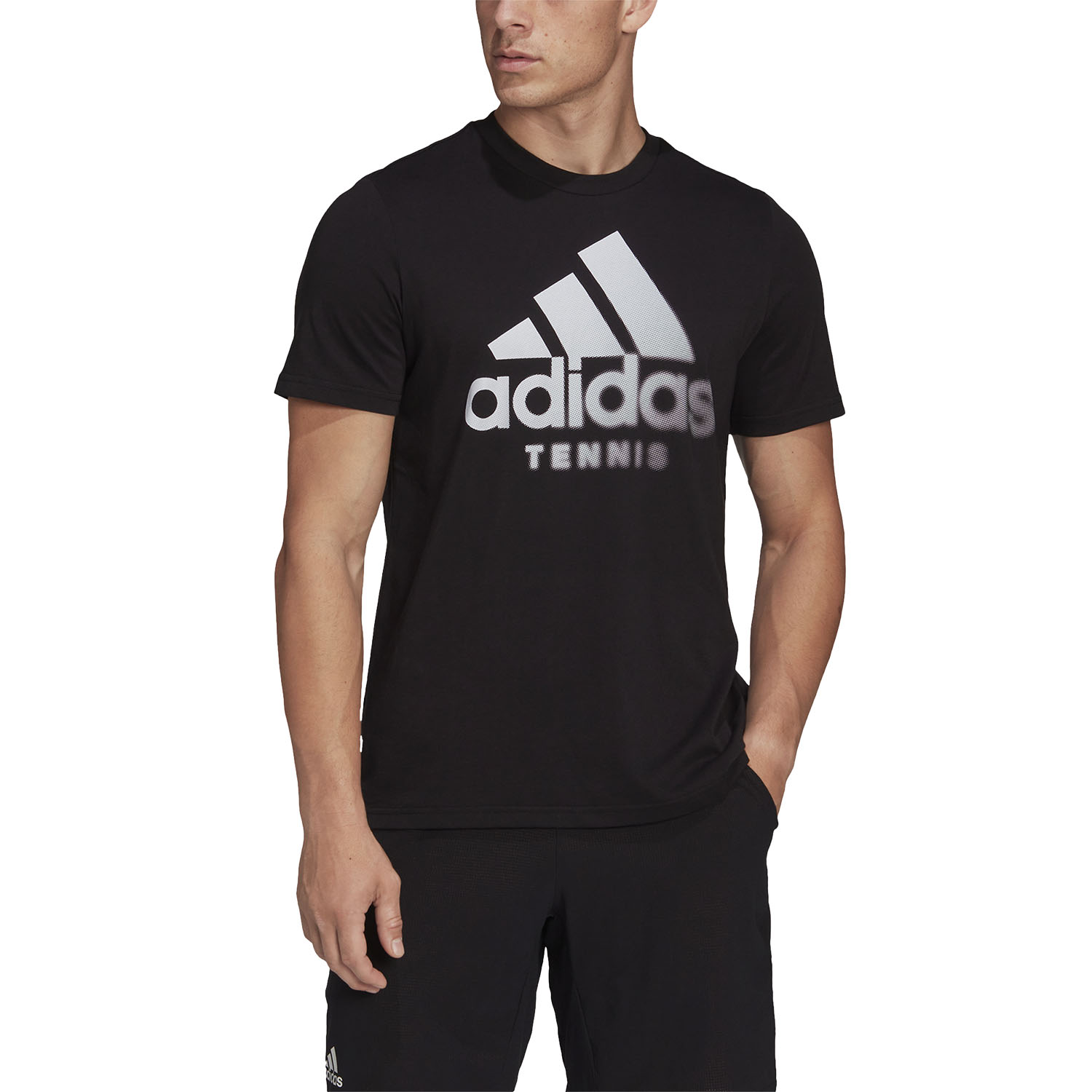adidas Logo Camiseta de Tenis Hombre - Black