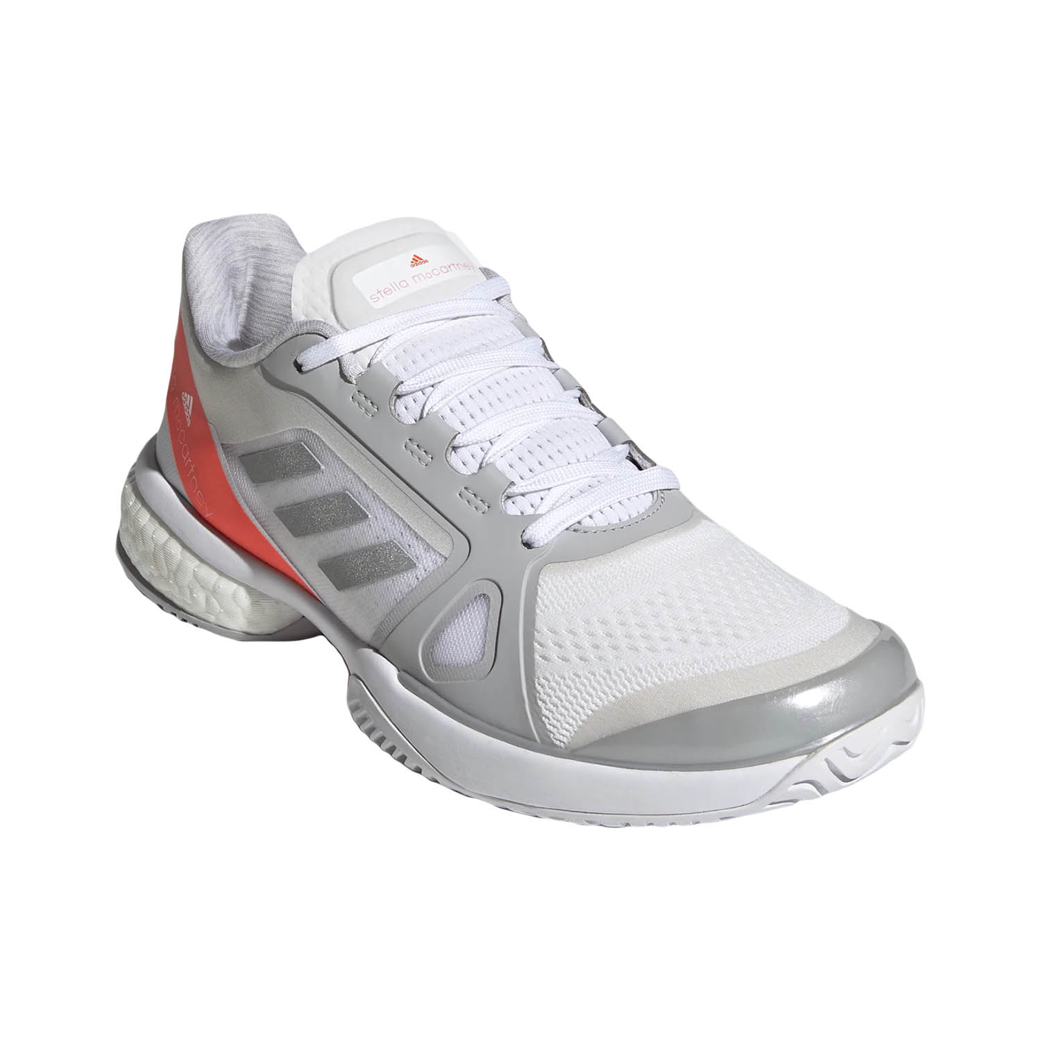 adidas gazelle silver green womens Adidas X Stella McCartney Women's Court Off-White / Core Black / Orange  Slip On Sneakers